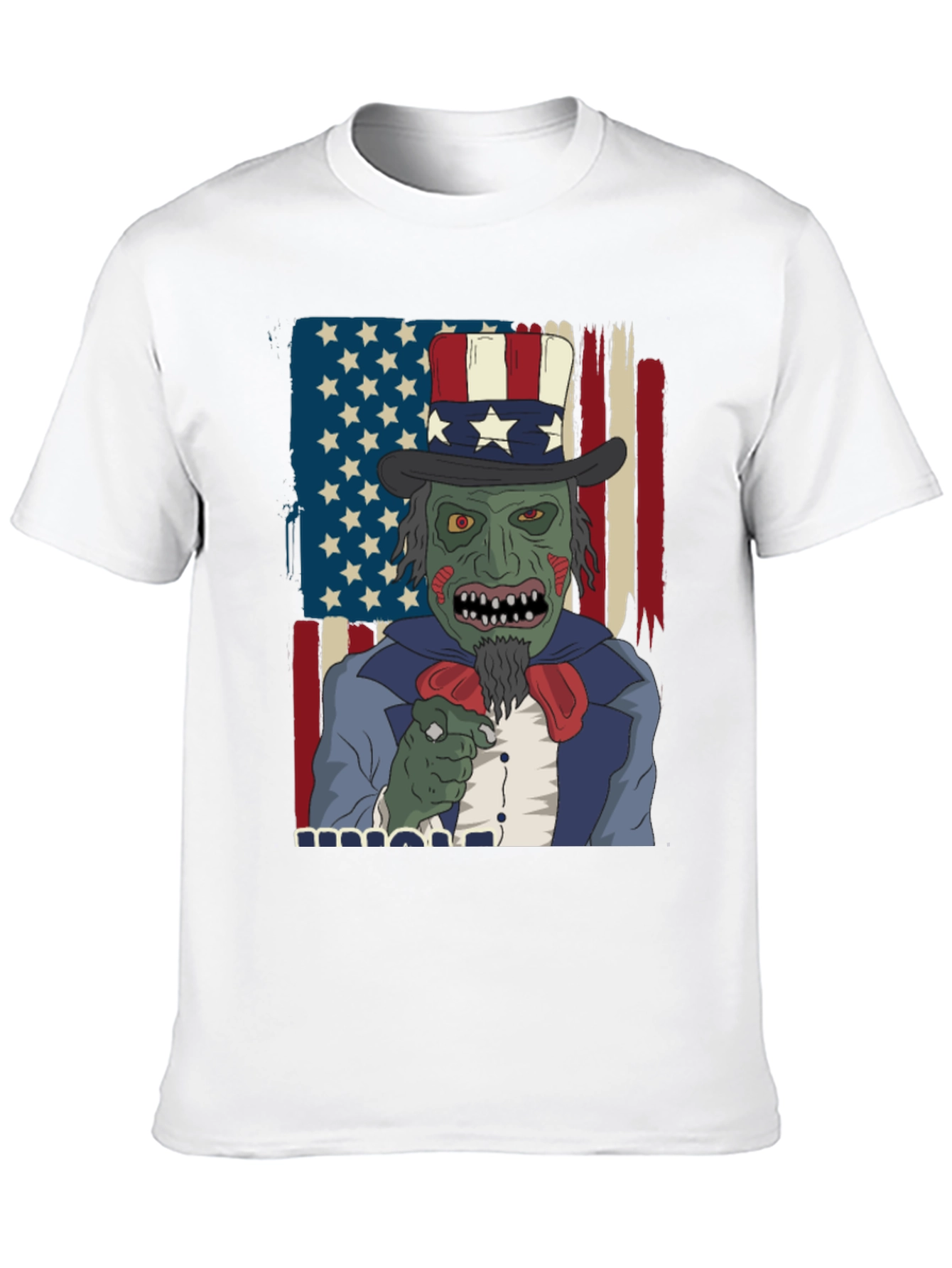 Zombie Uncle Sam Mens Graphic Tee