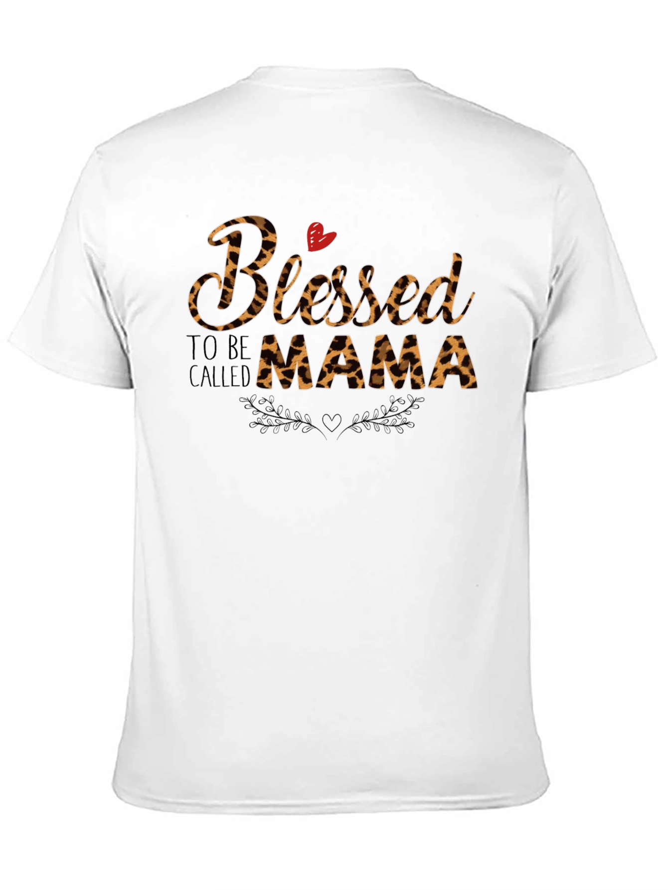 Blessed Mama Leopard Print Graphic Tee