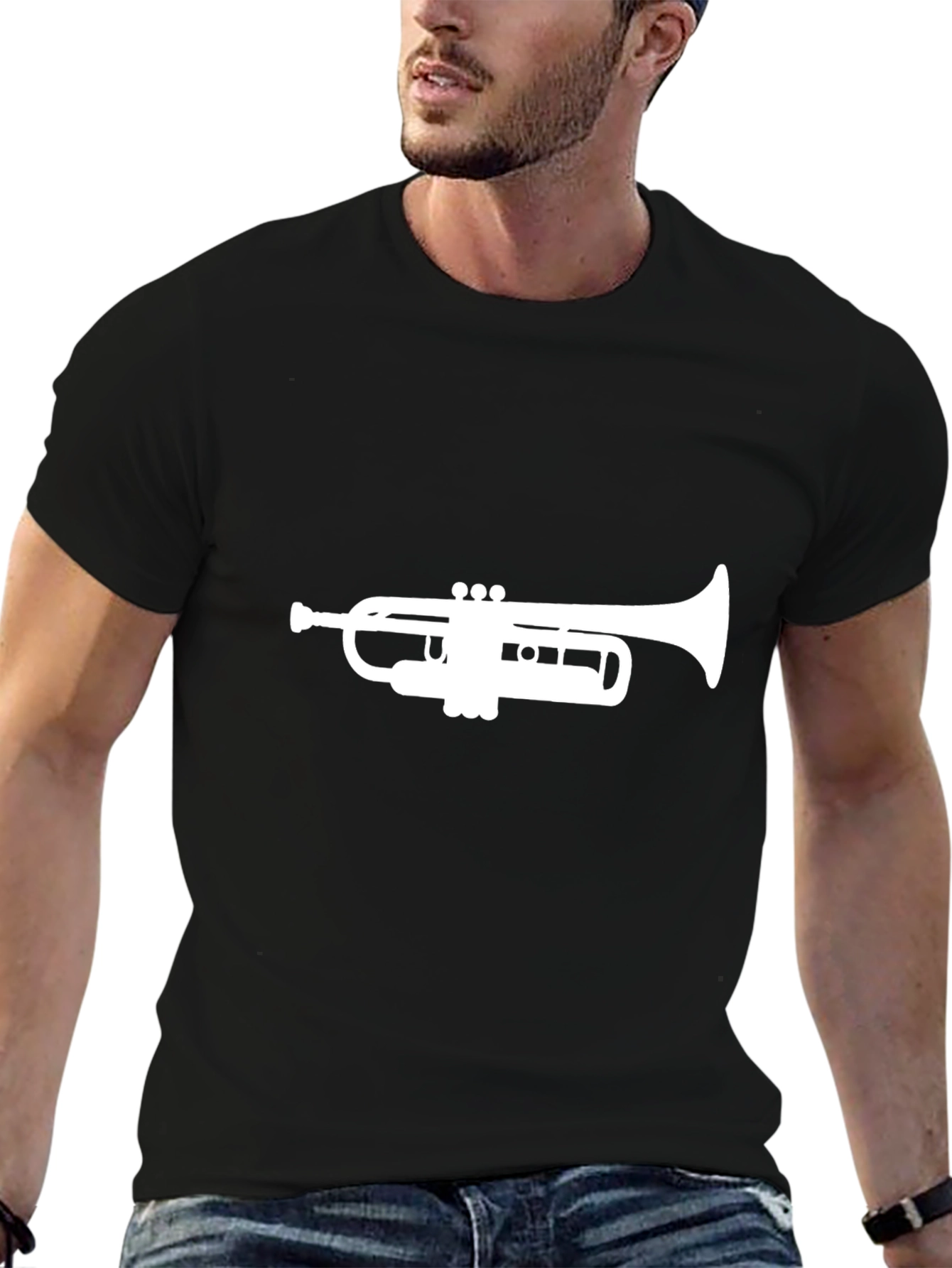 Trumpet Graphic Black T-Shirt