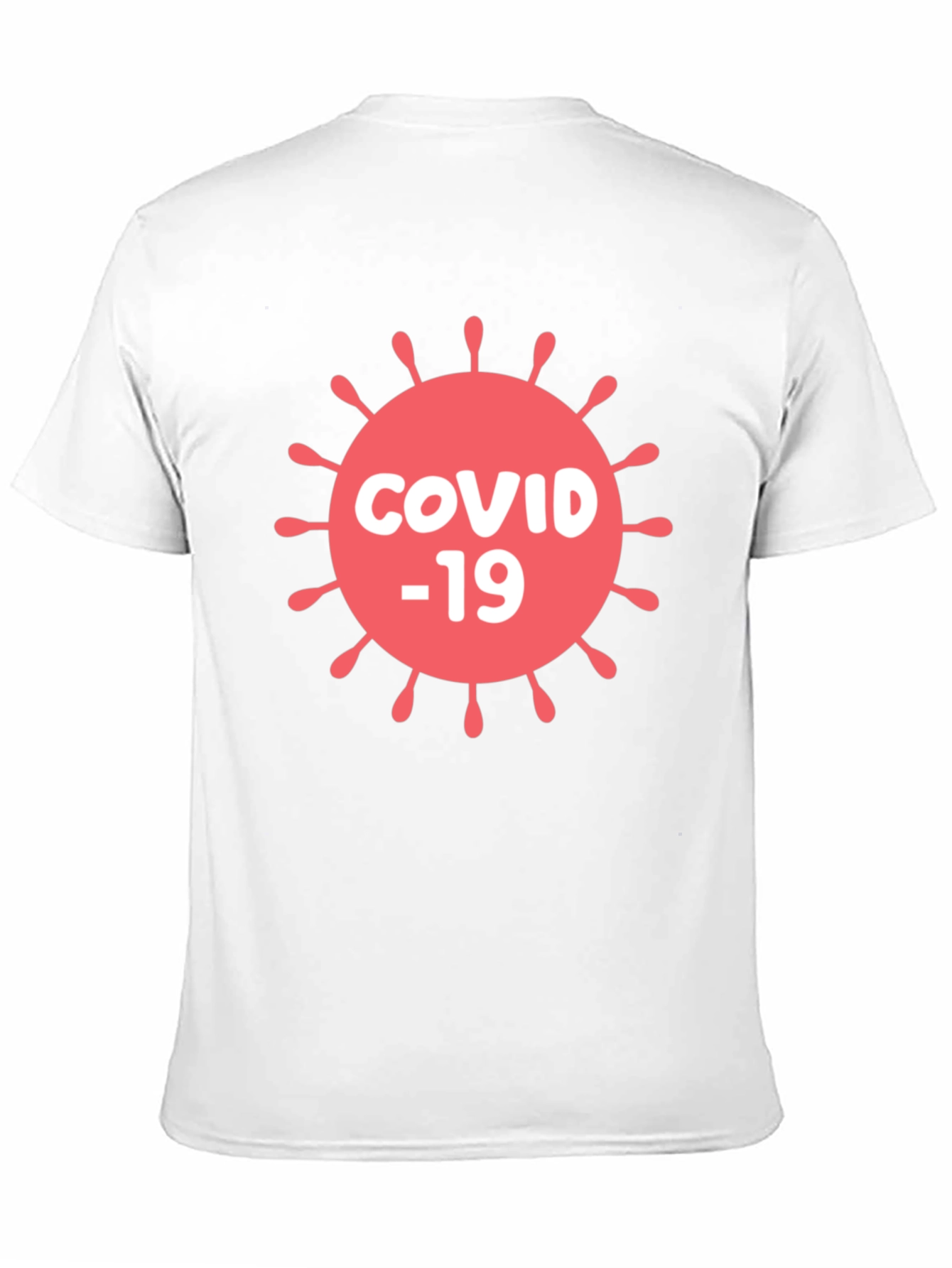 COVID-19 Graphic T-Shirt - Black Cotton Blend