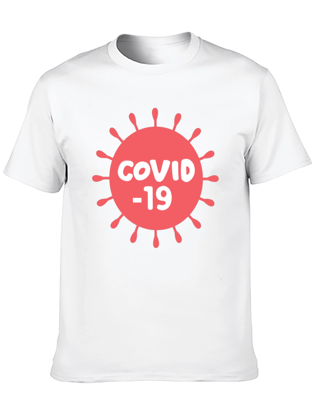 COVID-19 Graphic T-Shirt - Black Cotton Blend