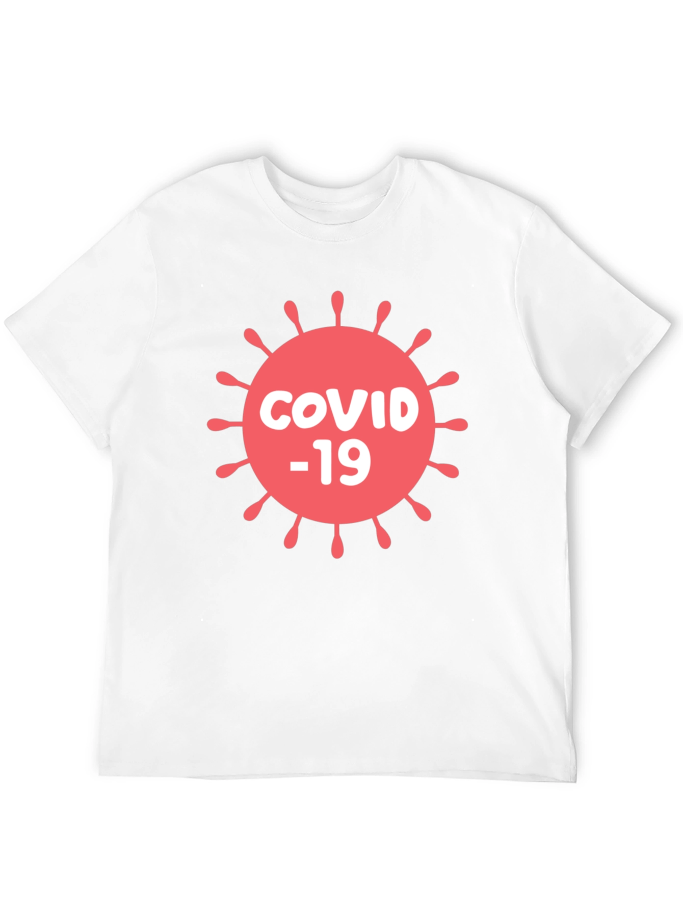 COVID-19 Graphic T-Shirt - Black Cotton Blend