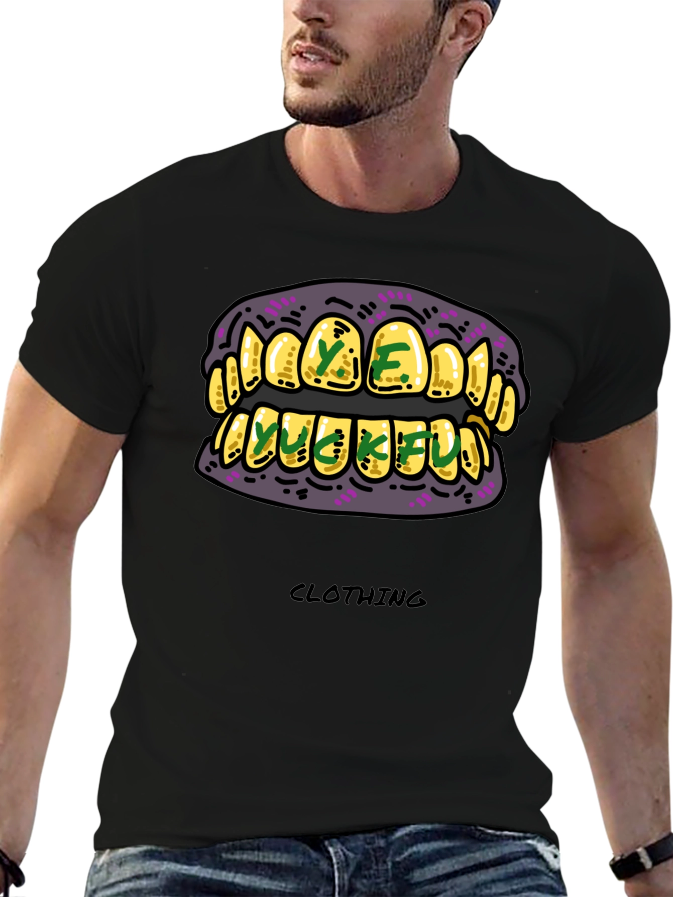 Gold Grillz Graphic T-Shirt - Unique Design