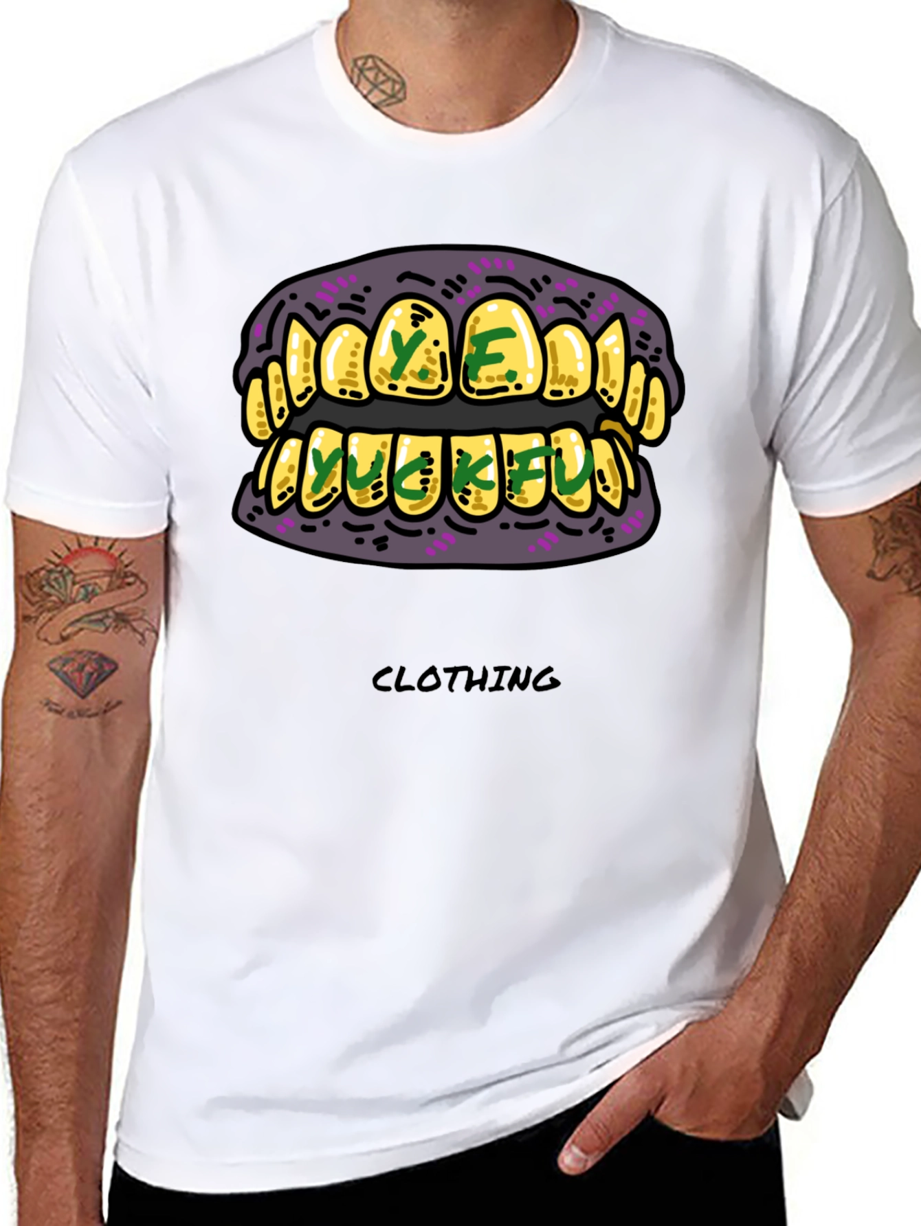Gold Grillz Graphic T-Shirt - Unique Design
