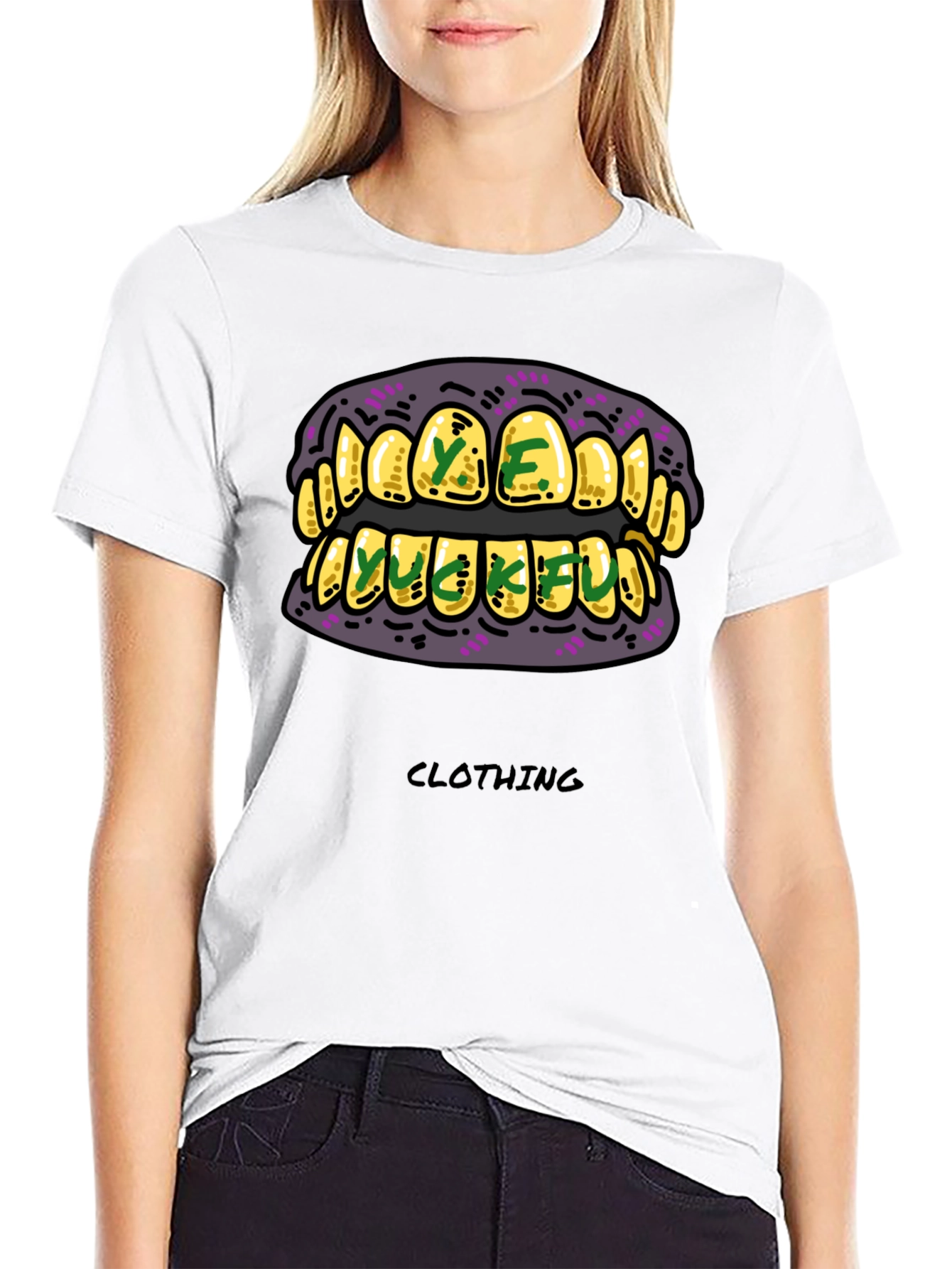 Gold Grillz Graphic T-Shirt - Unique Design