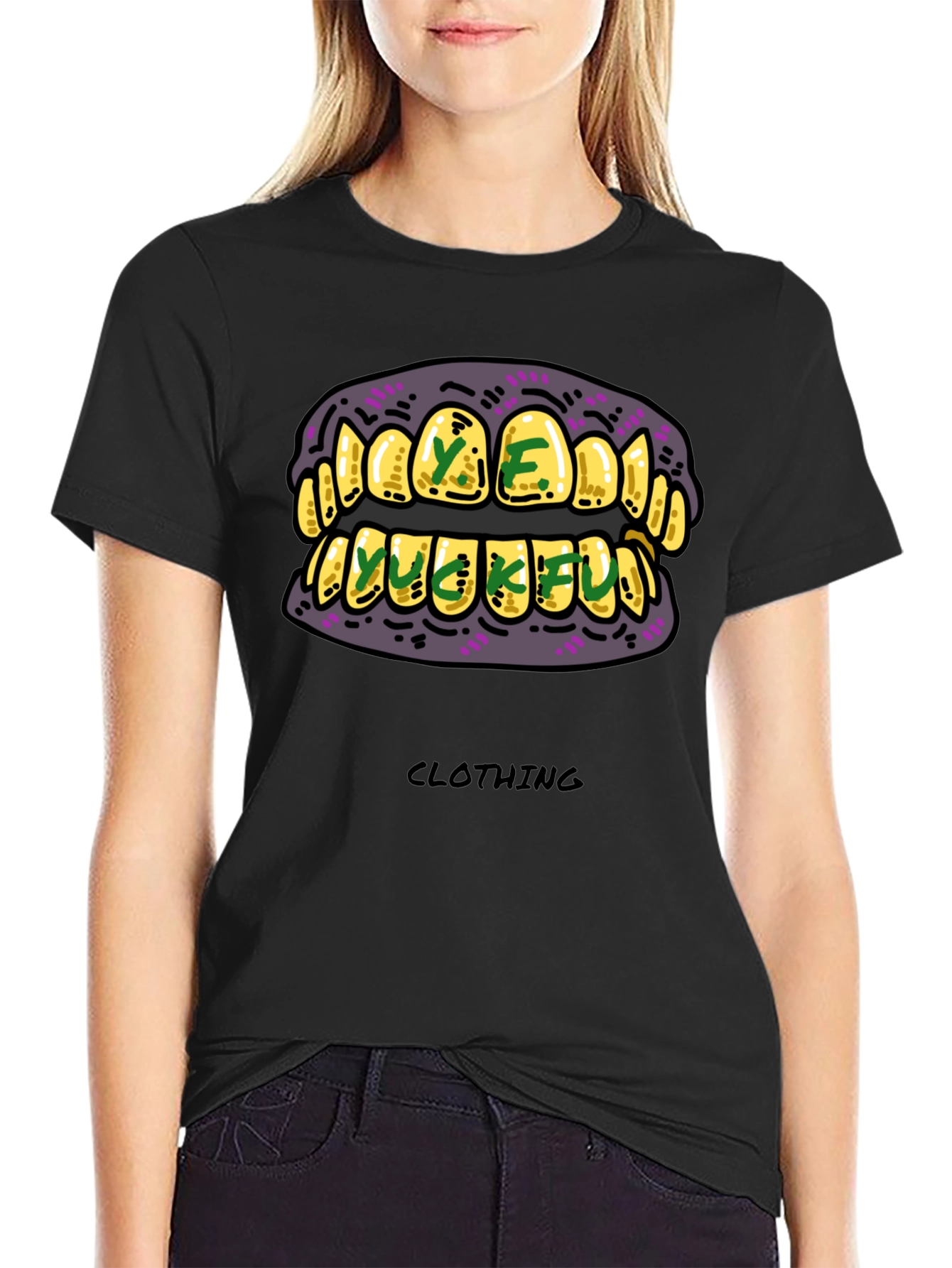 Gold Grillz Graphic T-Shirt - Unique Design