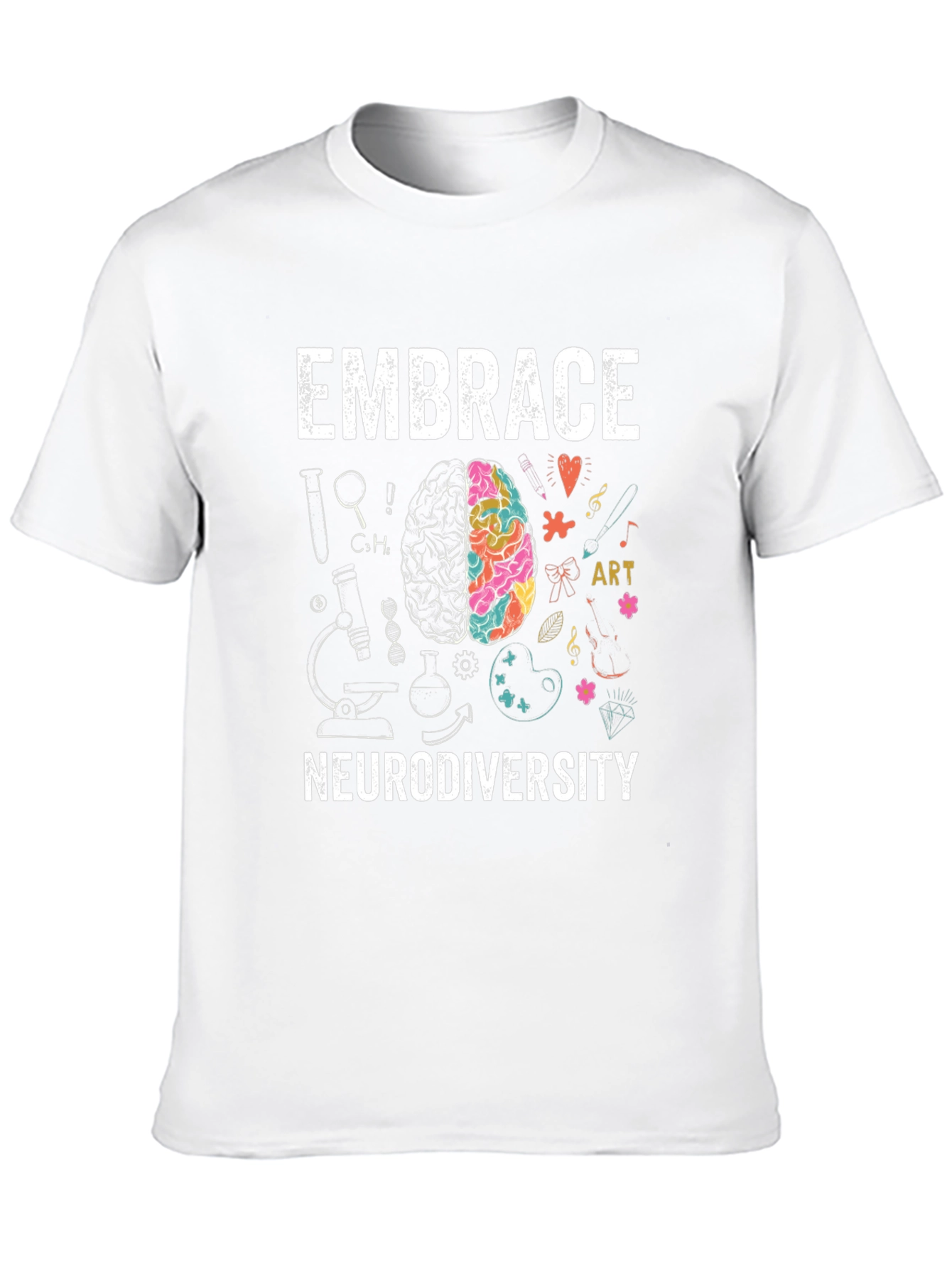 Embrace Neurodiversity Brain Graphic T-Shirt
