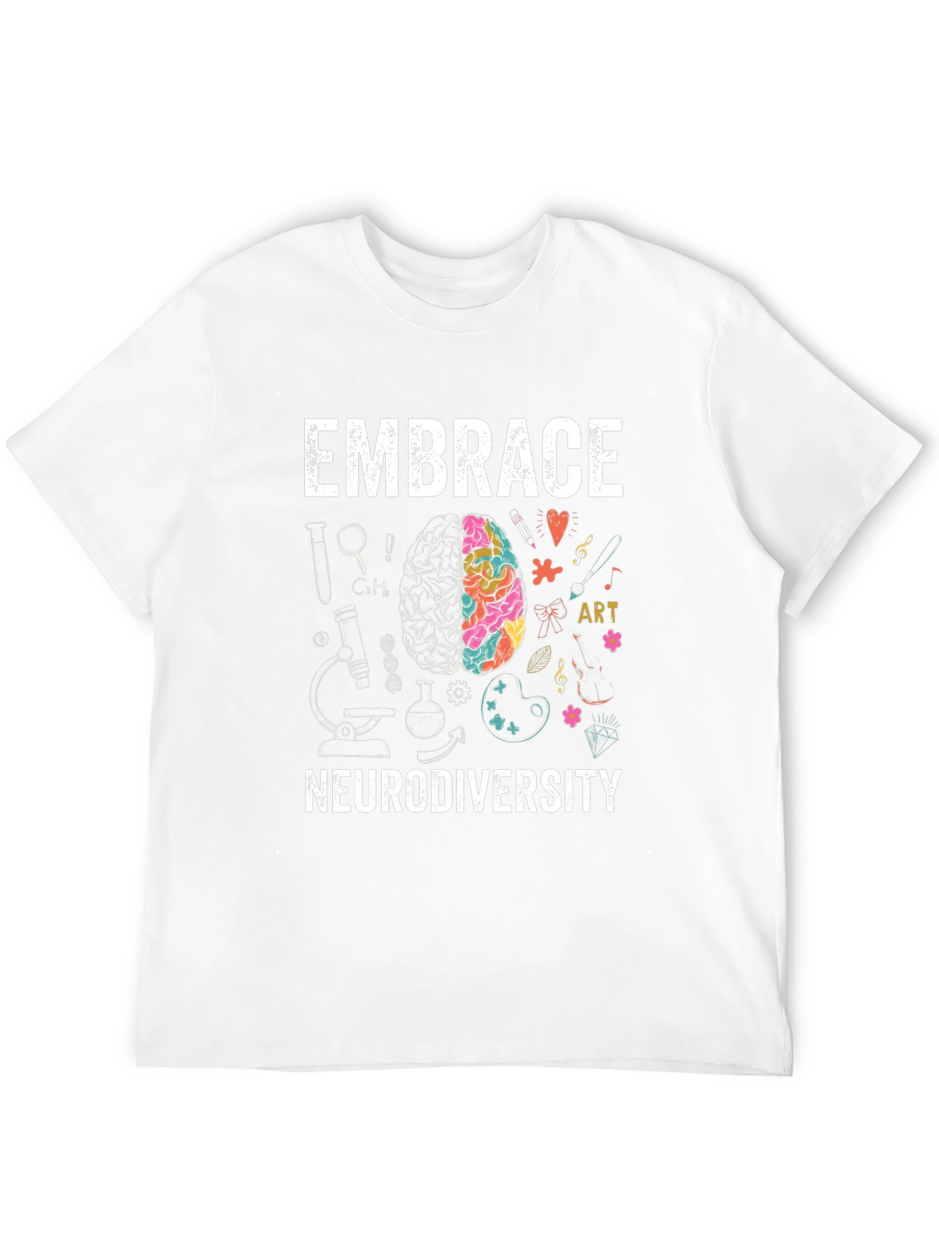 Embrace Neurodiversity Brain Graphic T-Shirt