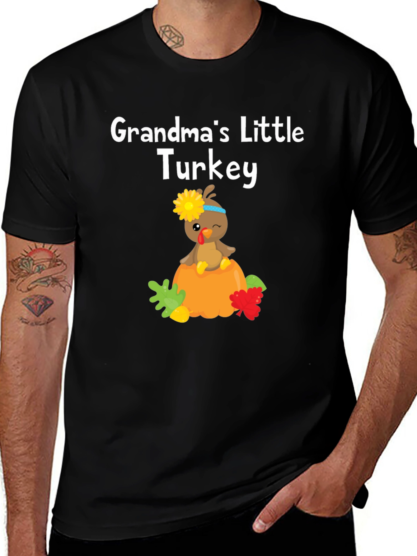 Grandmas Little Turkey Thanksgiving T-Shirt