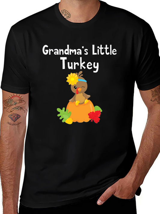 Grandmas Little Turkey Thanksgiving T-Shirt