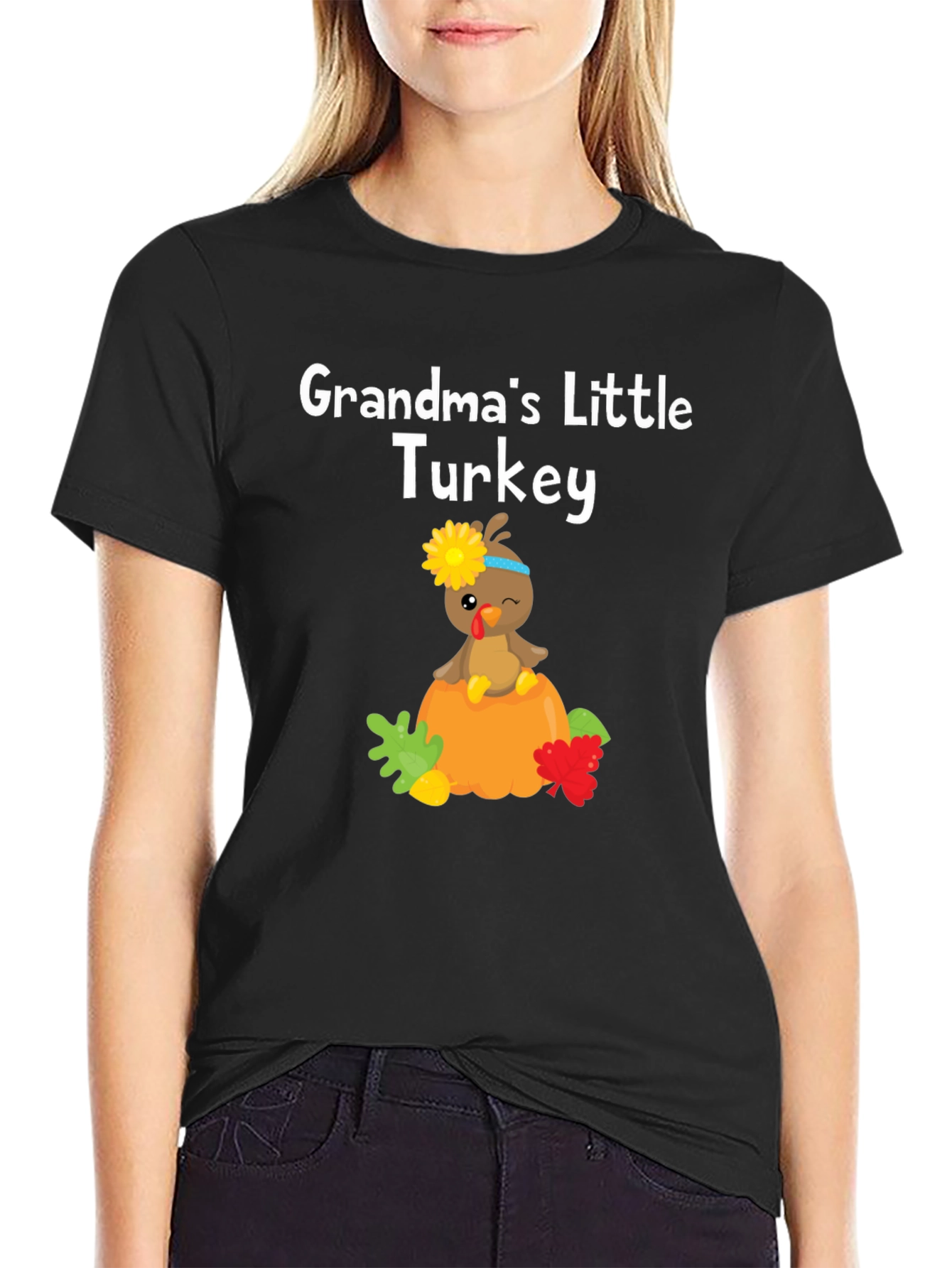 Grandmas Little Turkey Thanksgiving T-Shirt