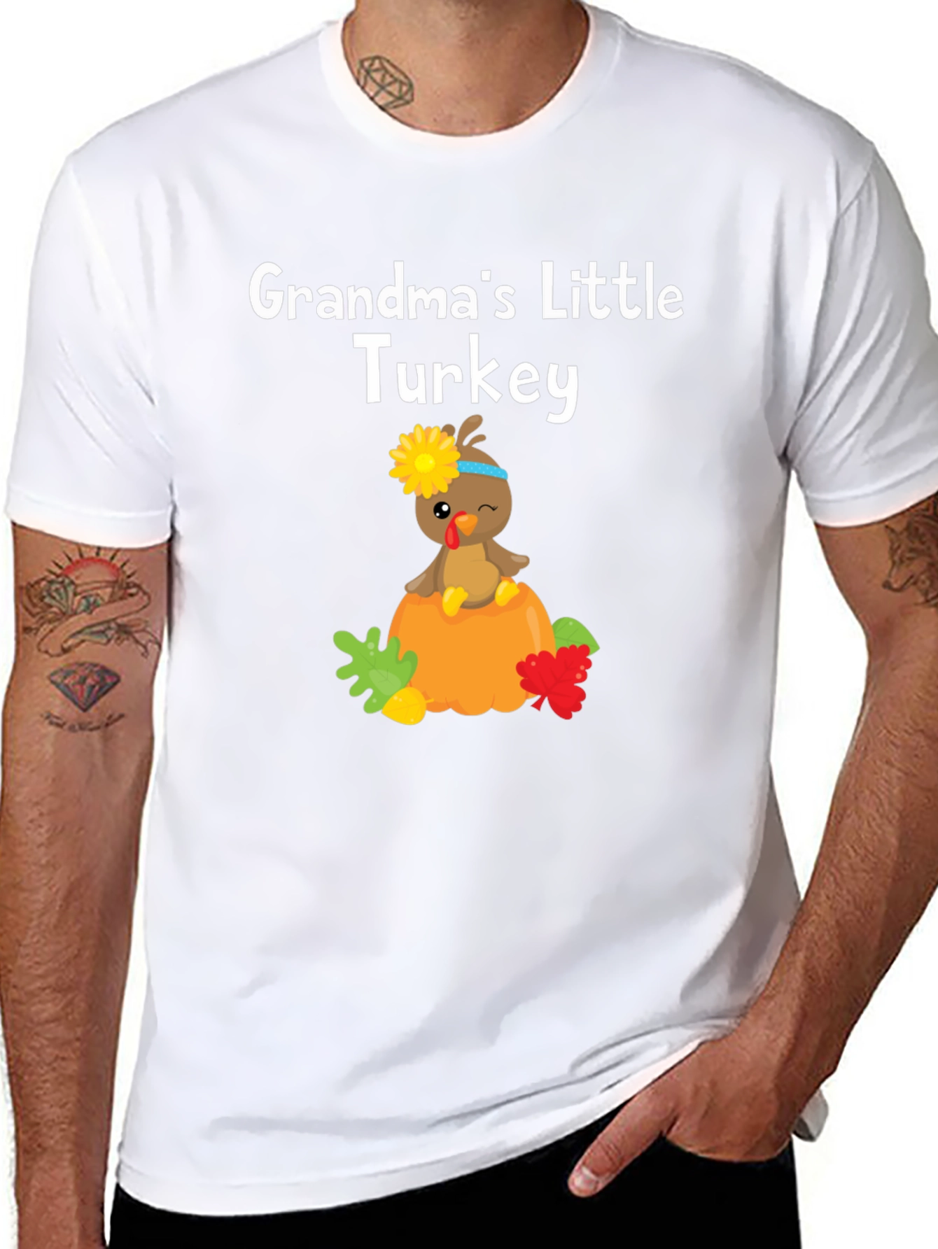 Grandmas Little Turkey Thanksgiving T-Shirt