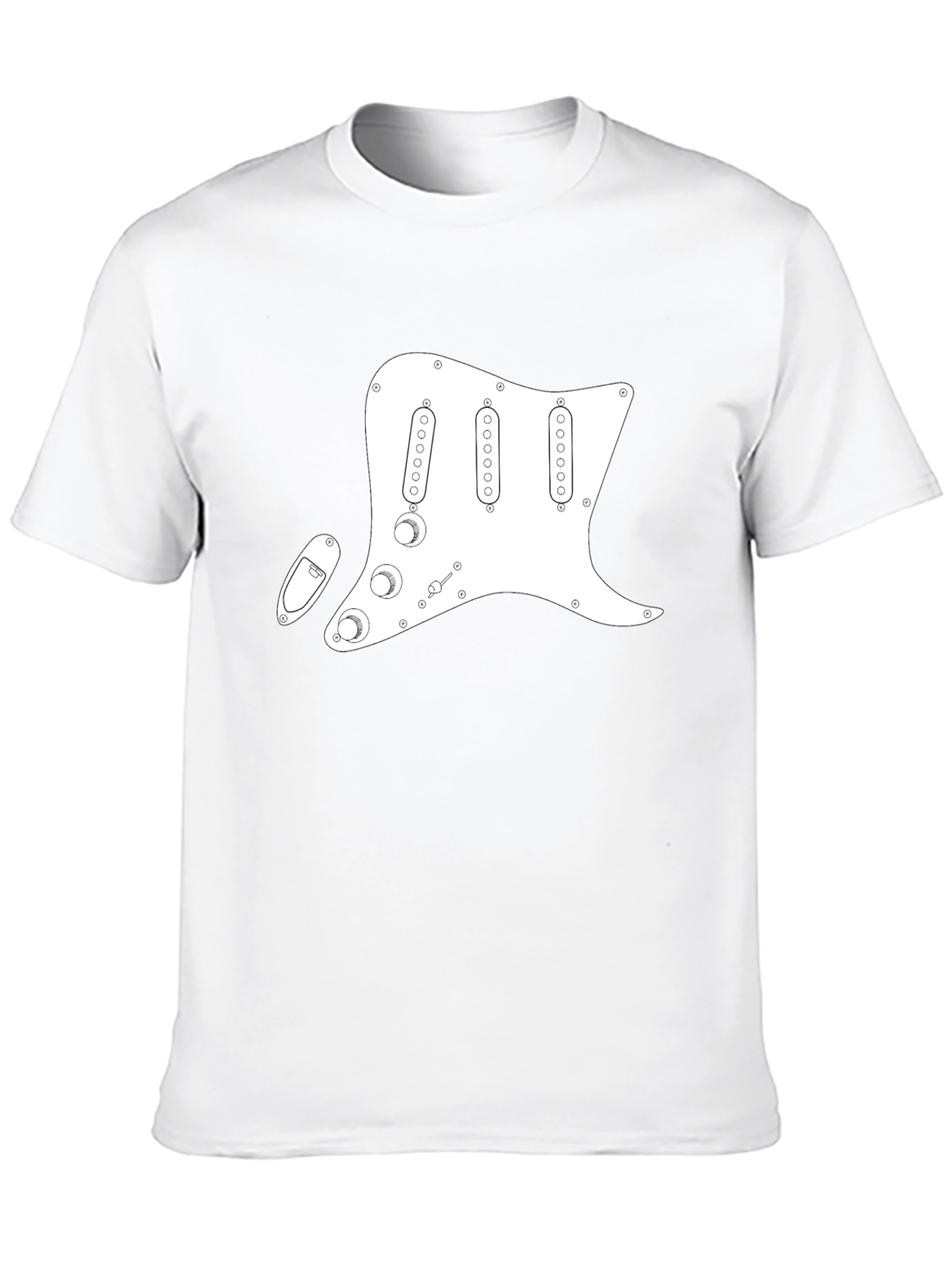Electric Guitar Pickguard T-Shirt - Musician Tee