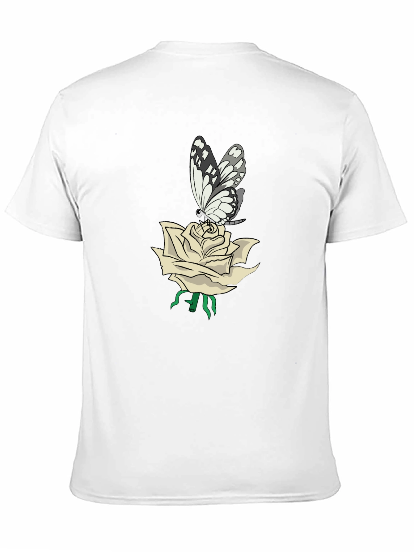 Butterfly Rose T-Shirt - Stylish Graphic Tee