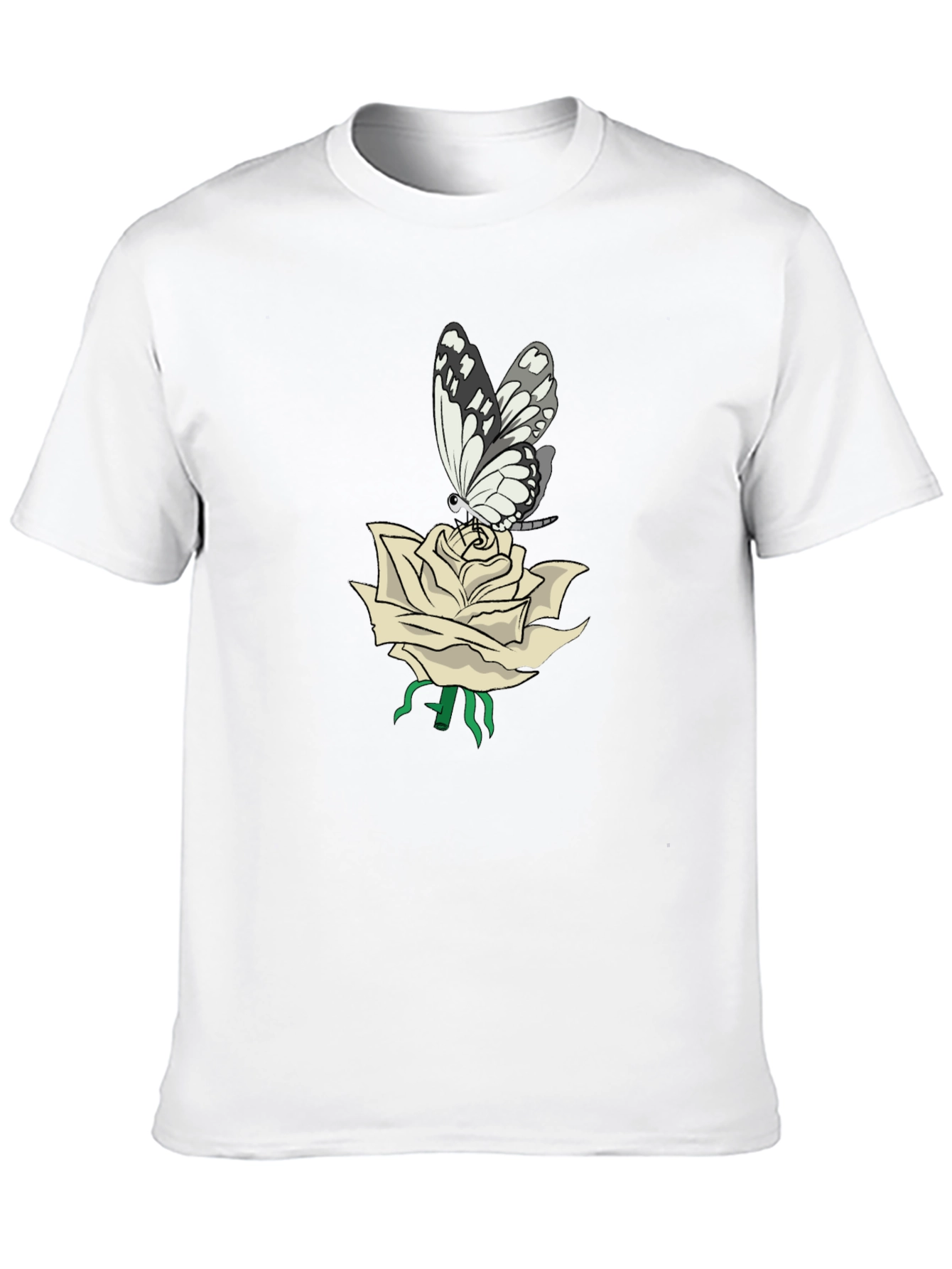 Butterfly Rose T-Shirt - Stylish Graphic Tee
