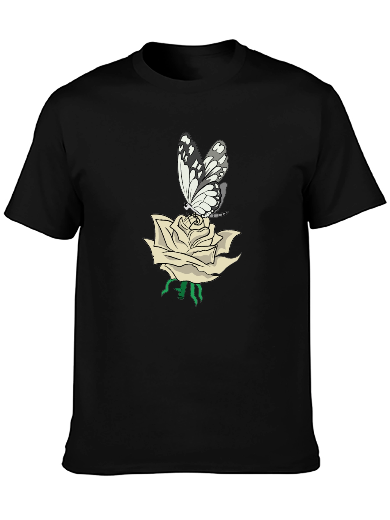 Butterfly Rose T-Shirt - Stylish Graphic Tee