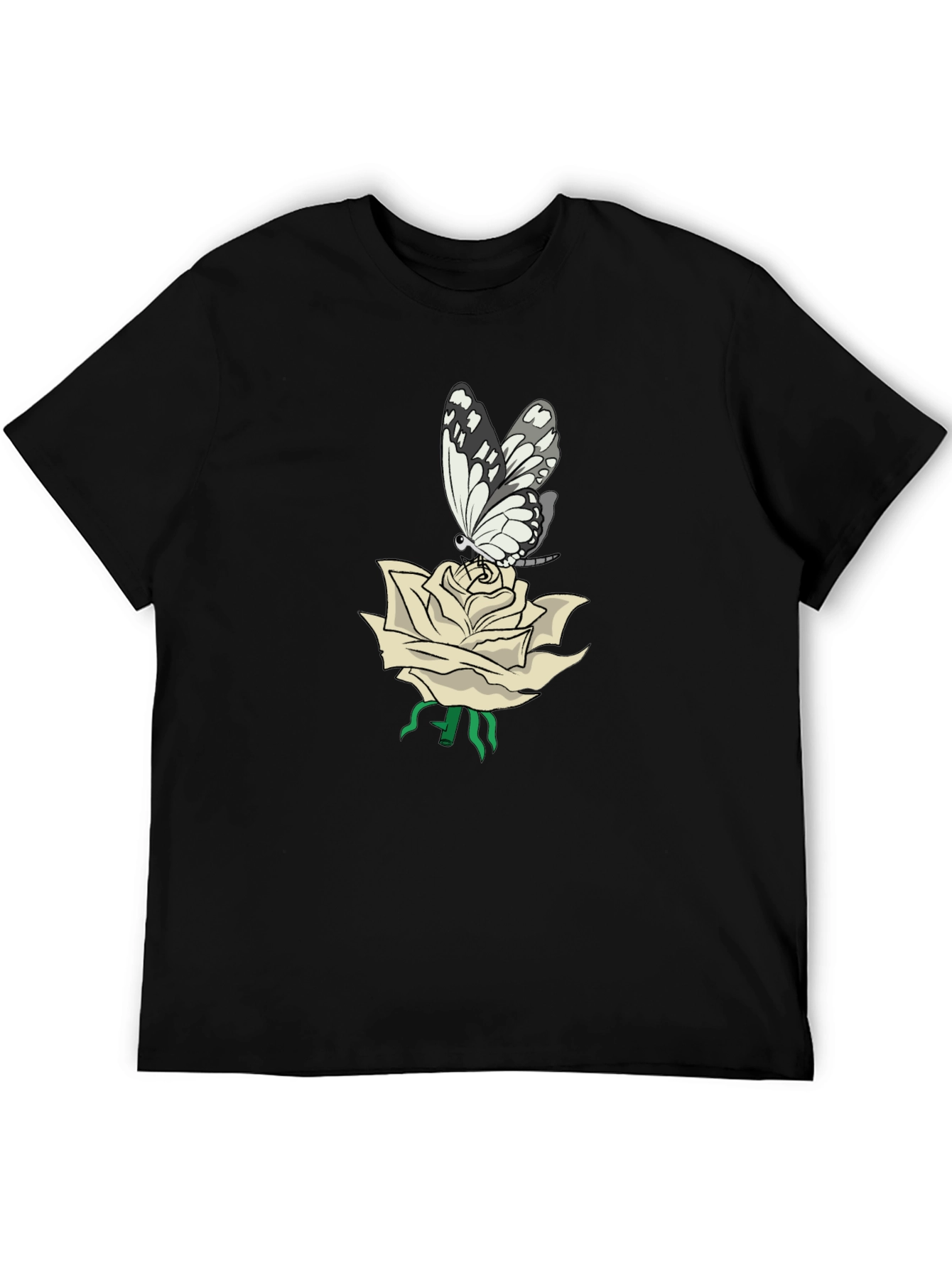 Butterfly Rose T-Shirt - Stylish Graphic Tee