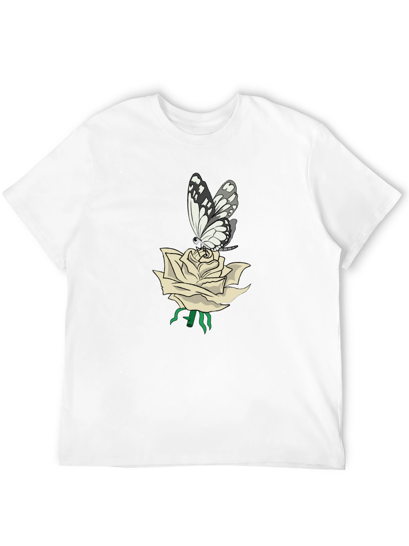 Butterfly Rose T-Shirt - Stylish Graphic Tee