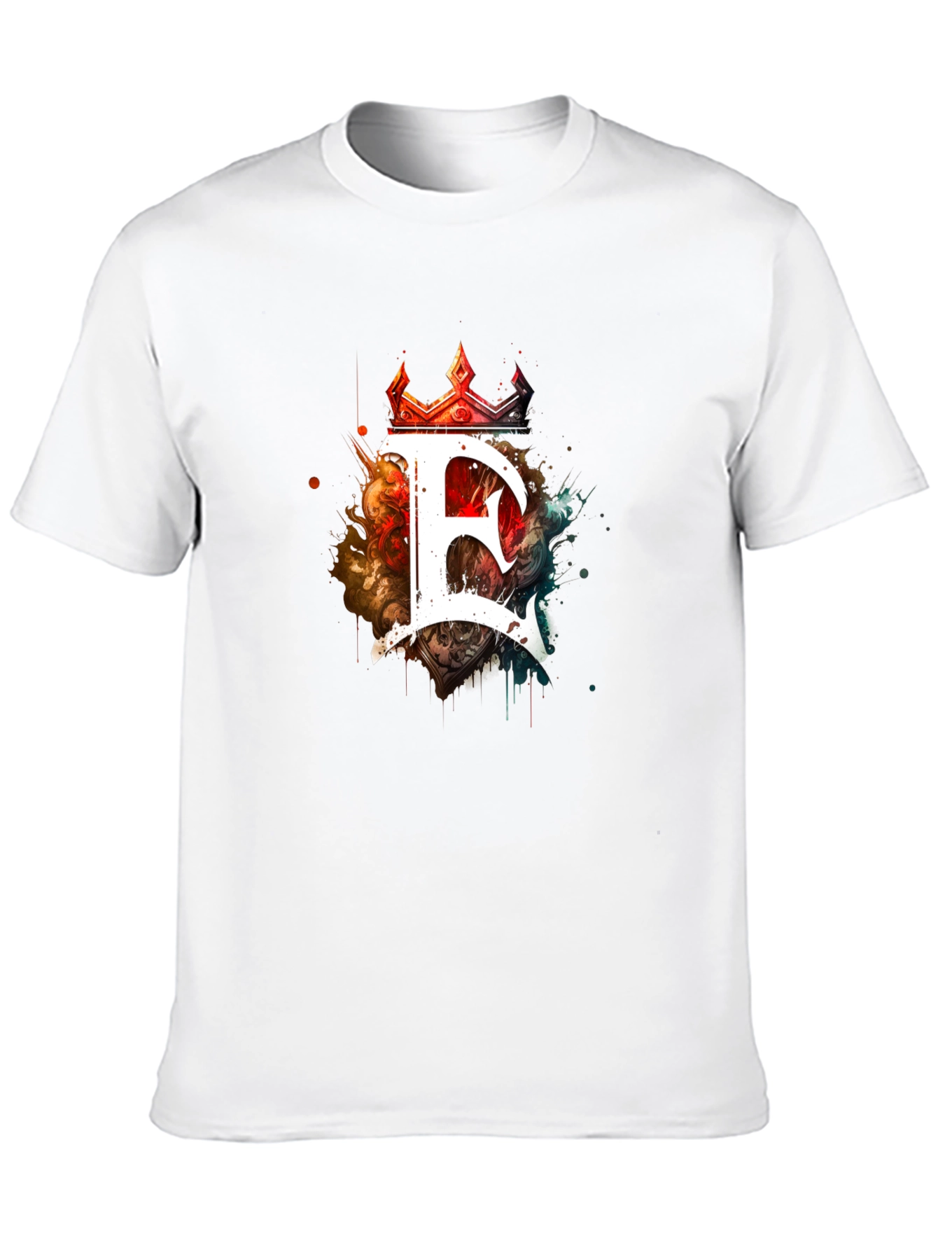 Crown E Graphic Black T-Shirt