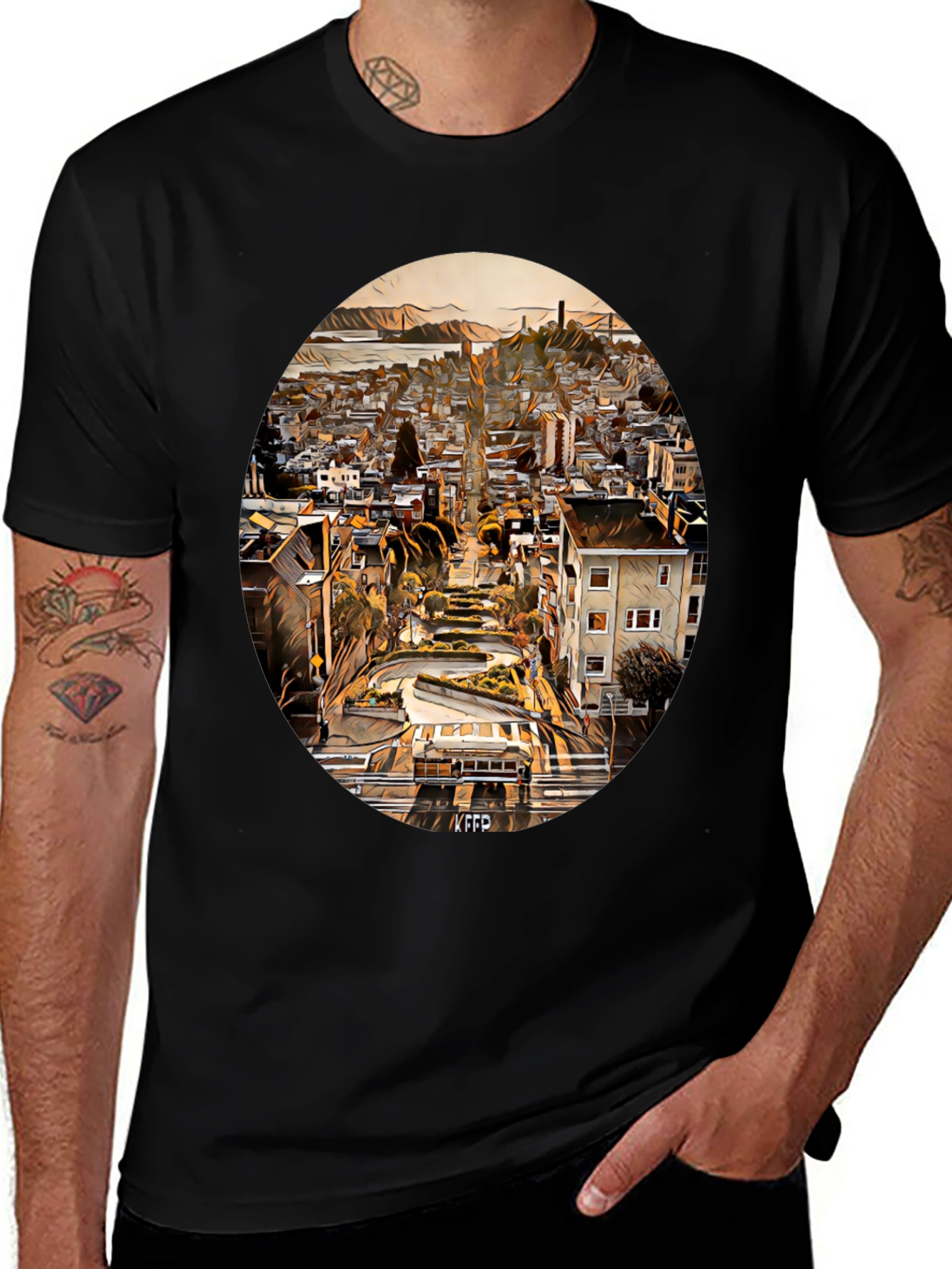 San Francisco Lombard Street Graphic T-Shirt