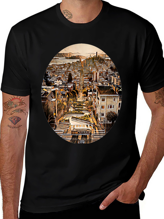 San Francisco Lombard Street Graphic T-Shirt