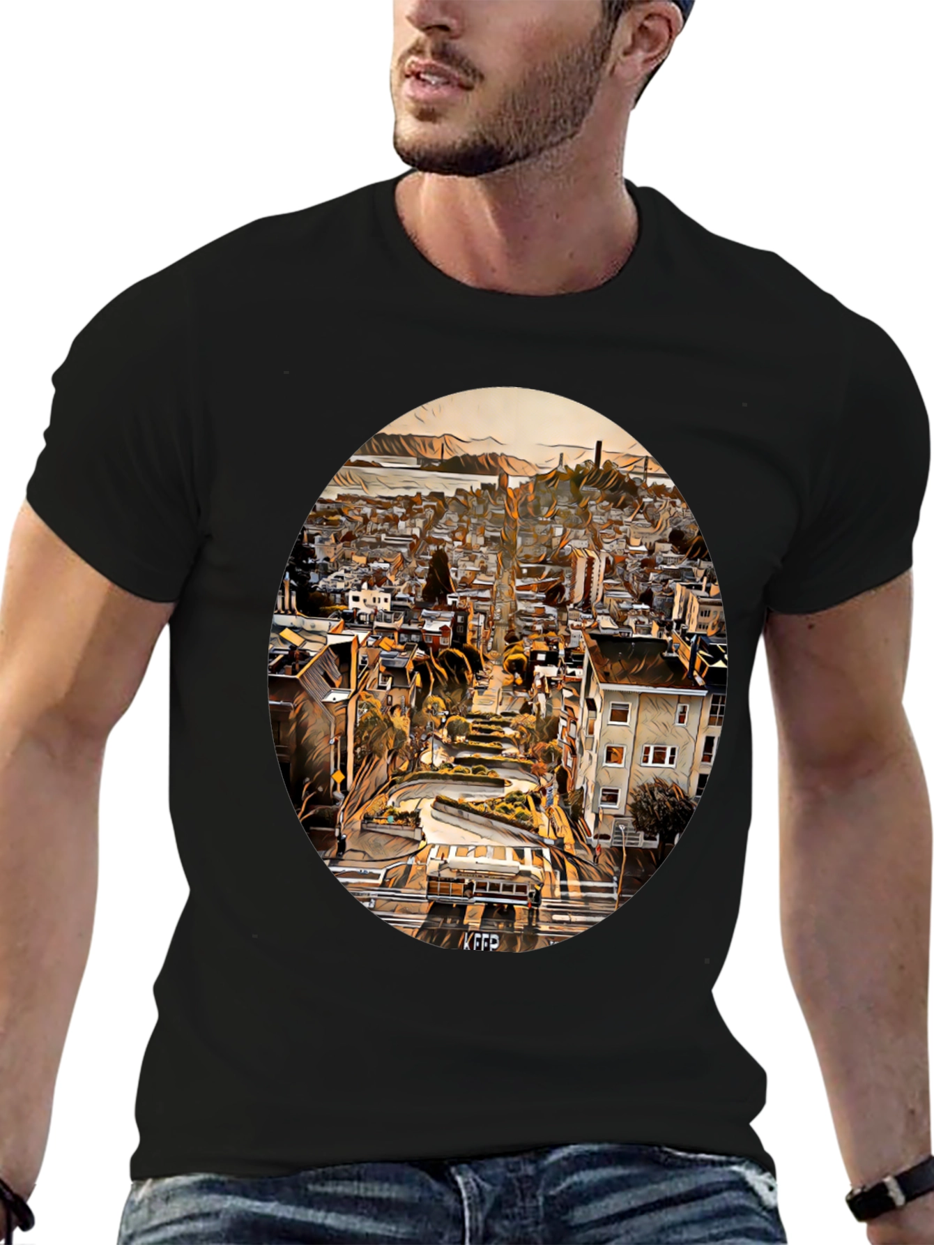 San Francisco Lombard Street Graphic T-Shirt