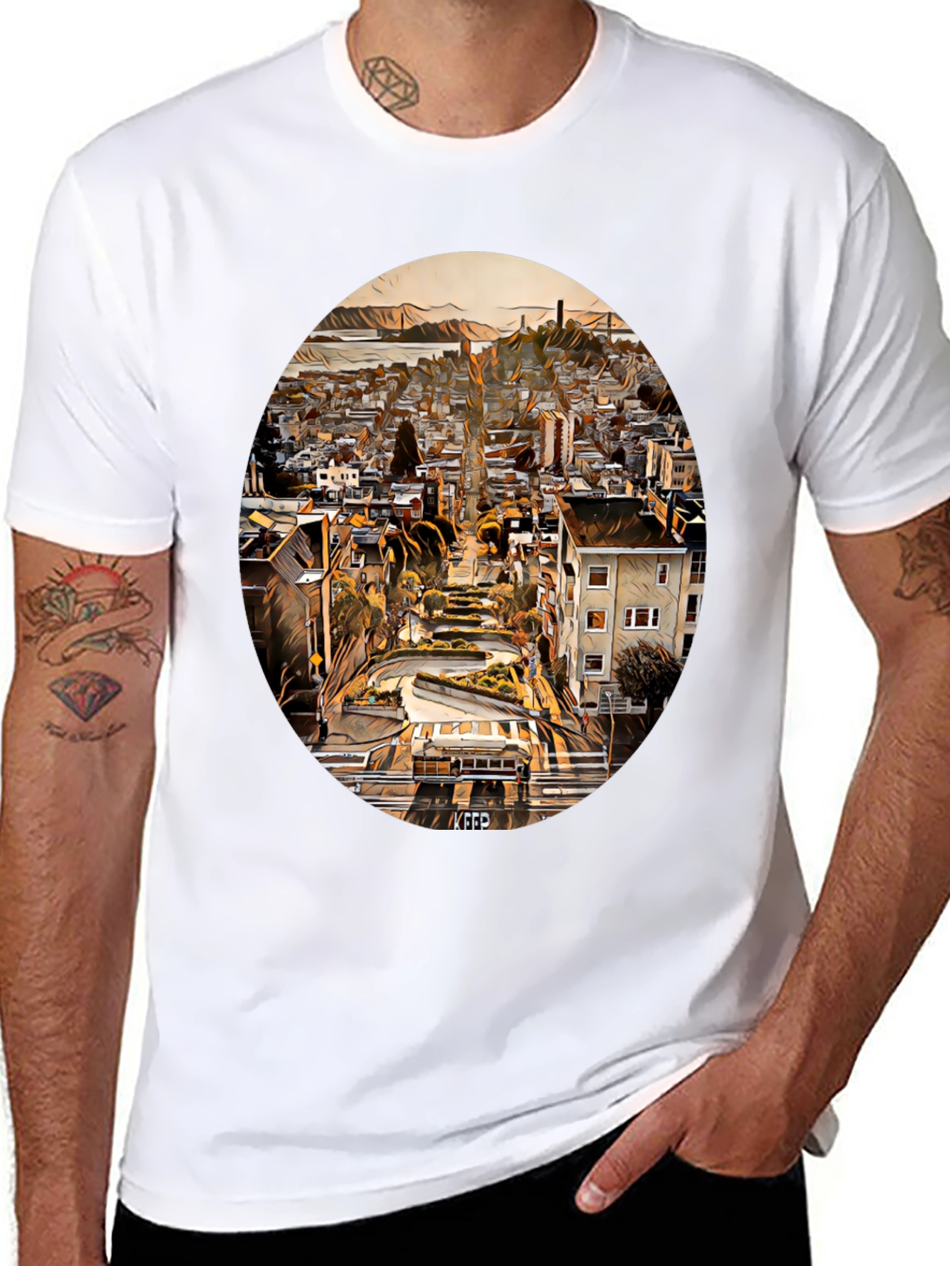 San Francisco Lombard Street Graphic T-Shirt