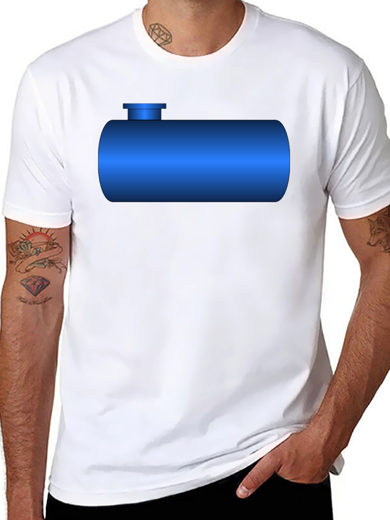Blue Tank T-Shirt - Novelty Graphic Tee