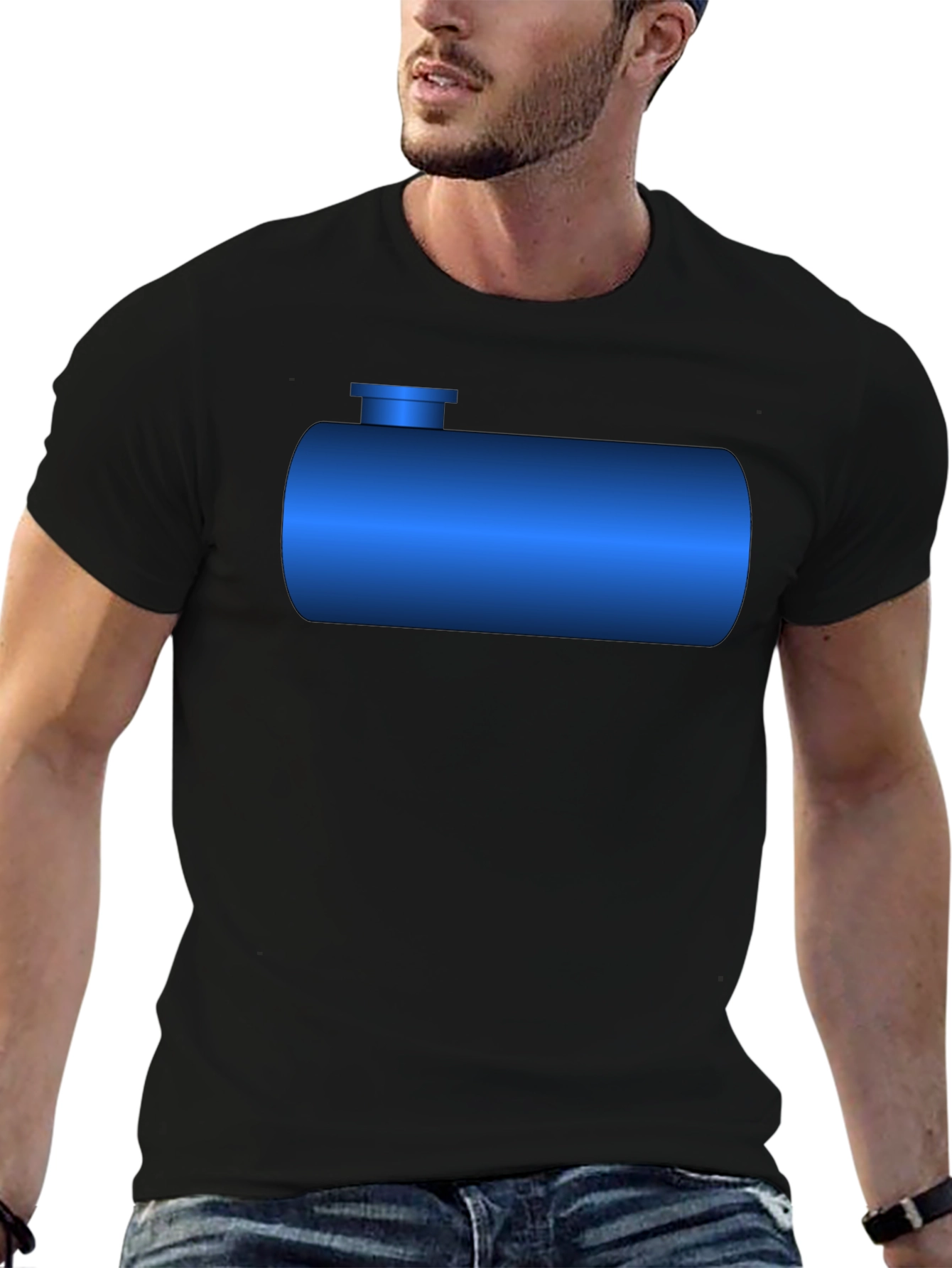 Blue Tank T-Shirt - Novelty Graphic Tee