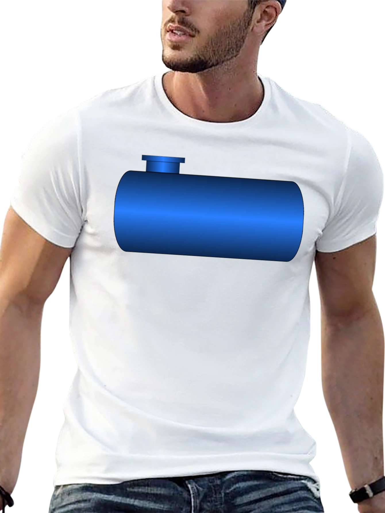Blue Tank T-Shirt - Novelty Graphic Tee