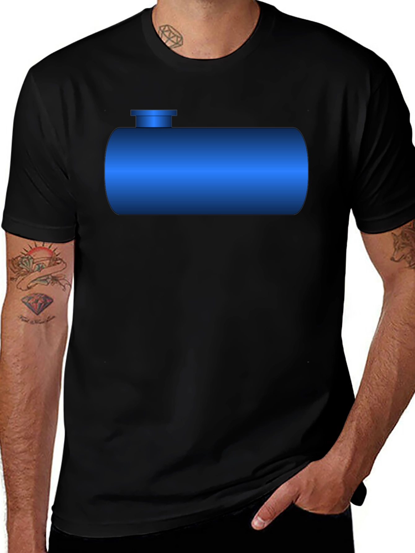 Blue Tank T-Shirt - Novelty Graphic Tee