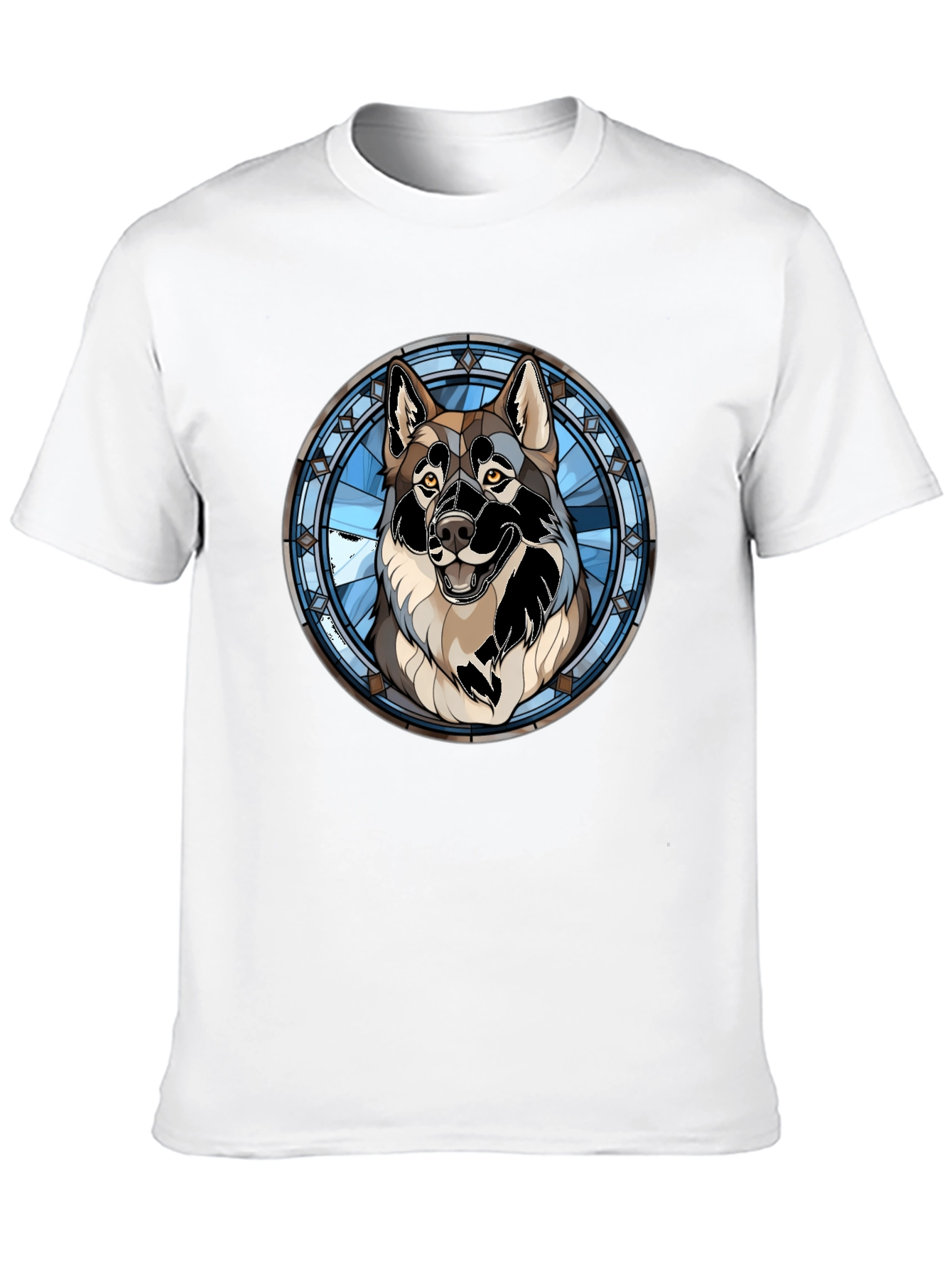 Wolf Stained Glass Graphic Tee - Black