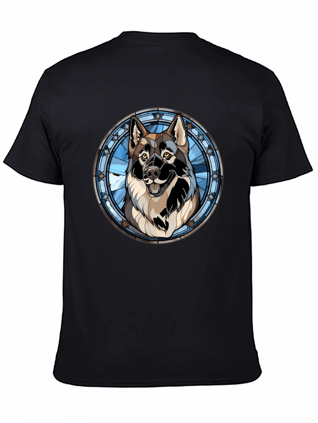 Wolf Stained Glass Graphic Tee - Black