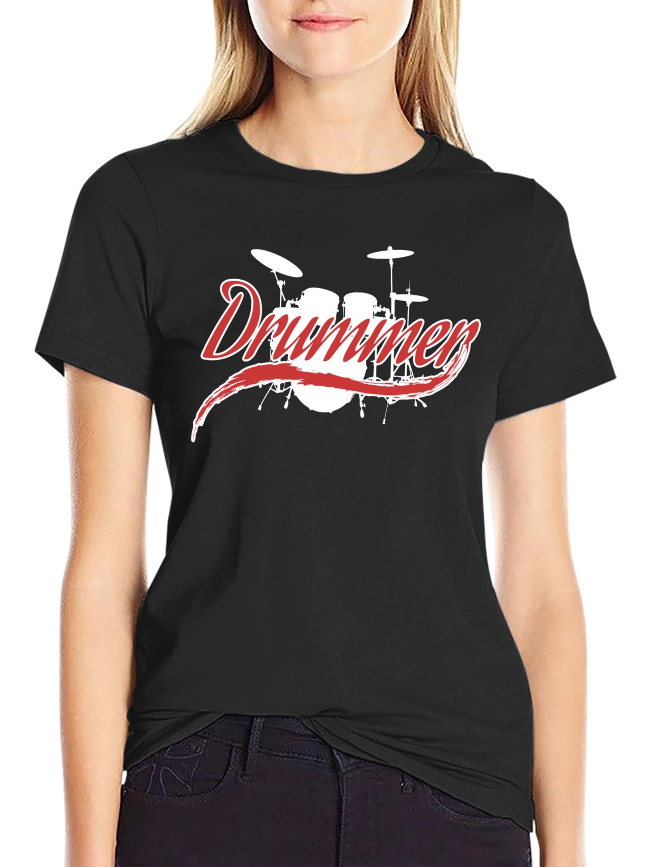 Drummer Graphic Tee - Black