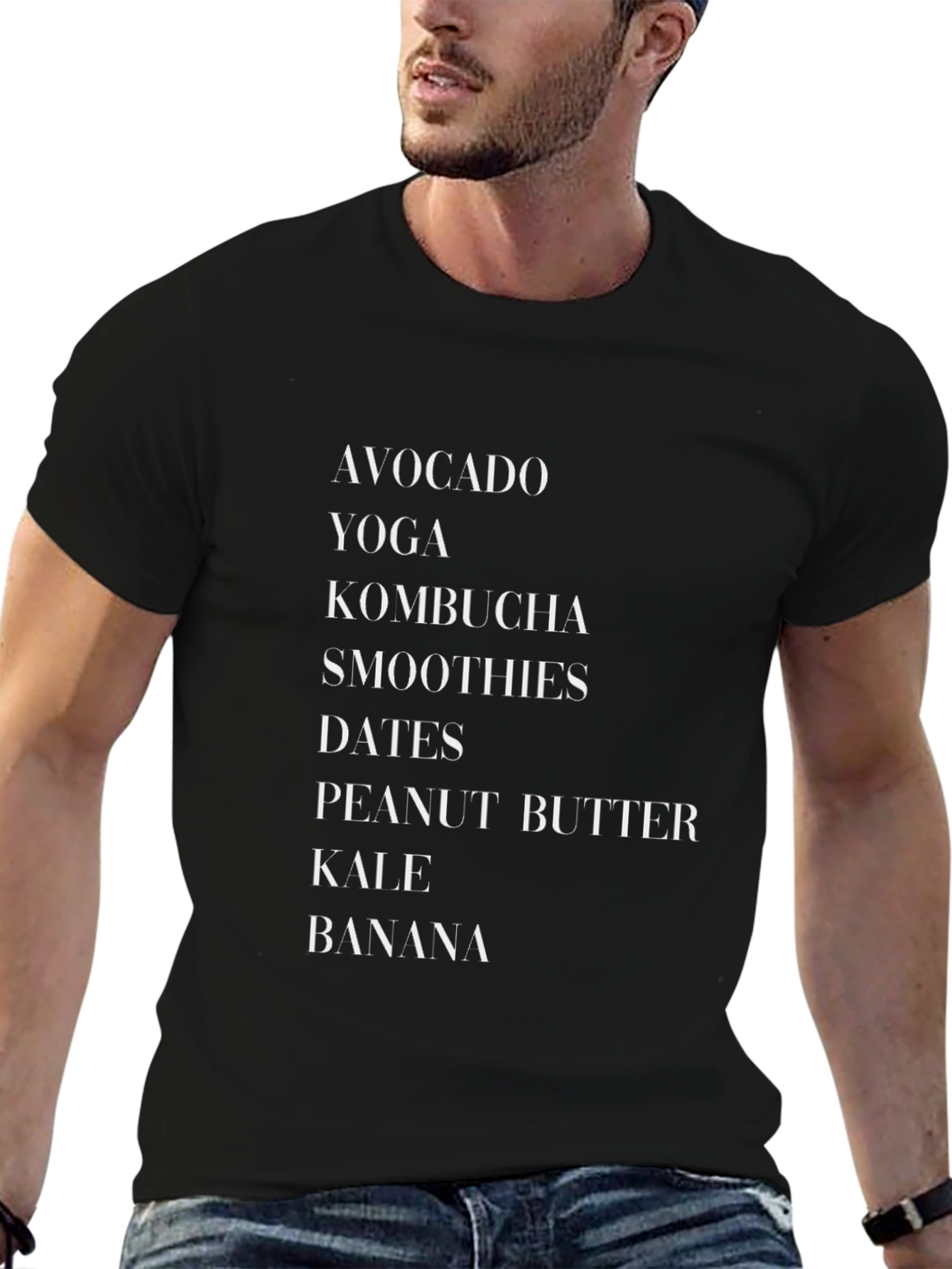 Healthy Lifestyle Black Graphic T-Shirt