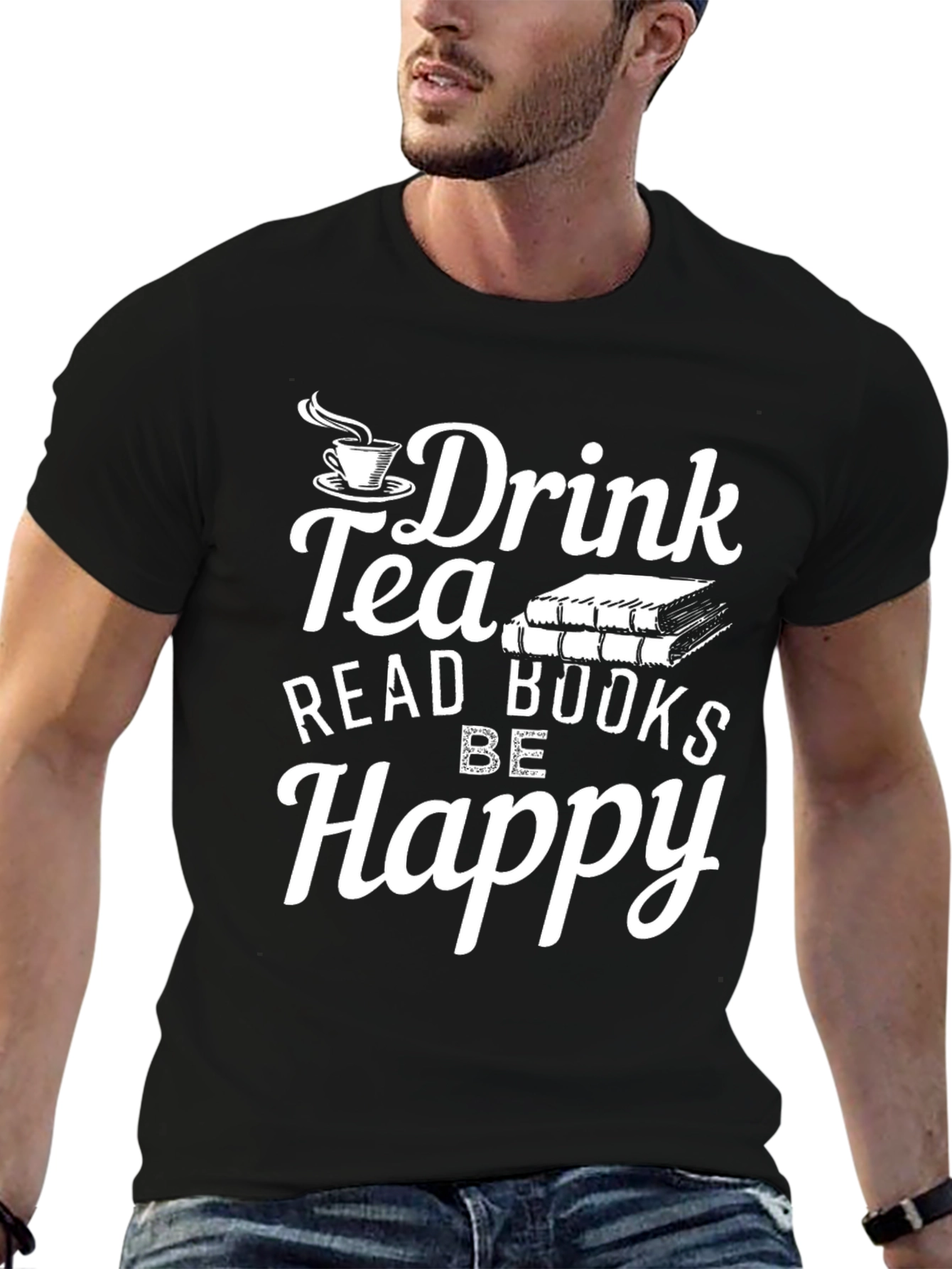 Drink Tea Read Books Be Happy T-Shirt
