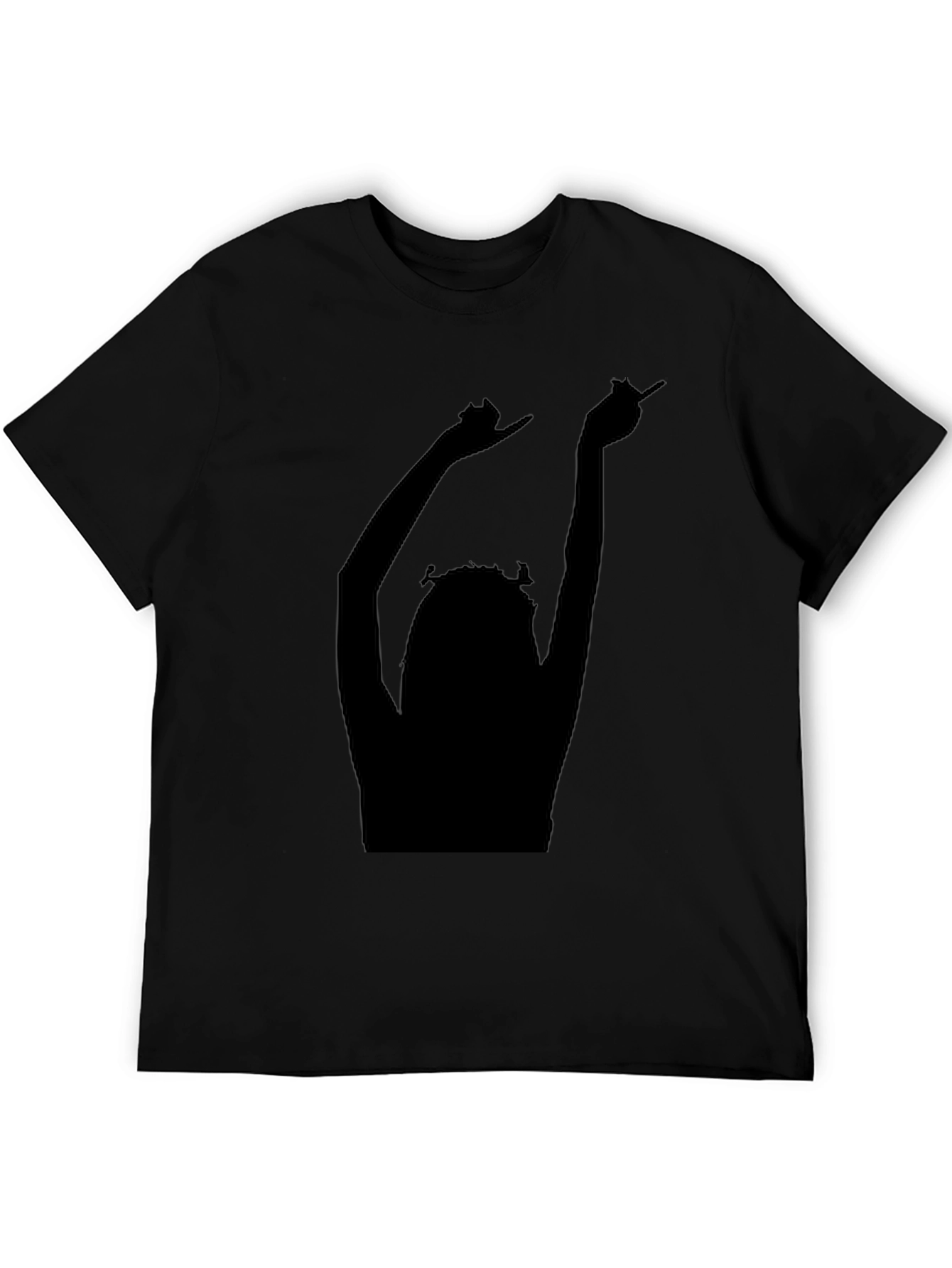 Silhouette Graphic Tee - Black Cotton Comfort Fit