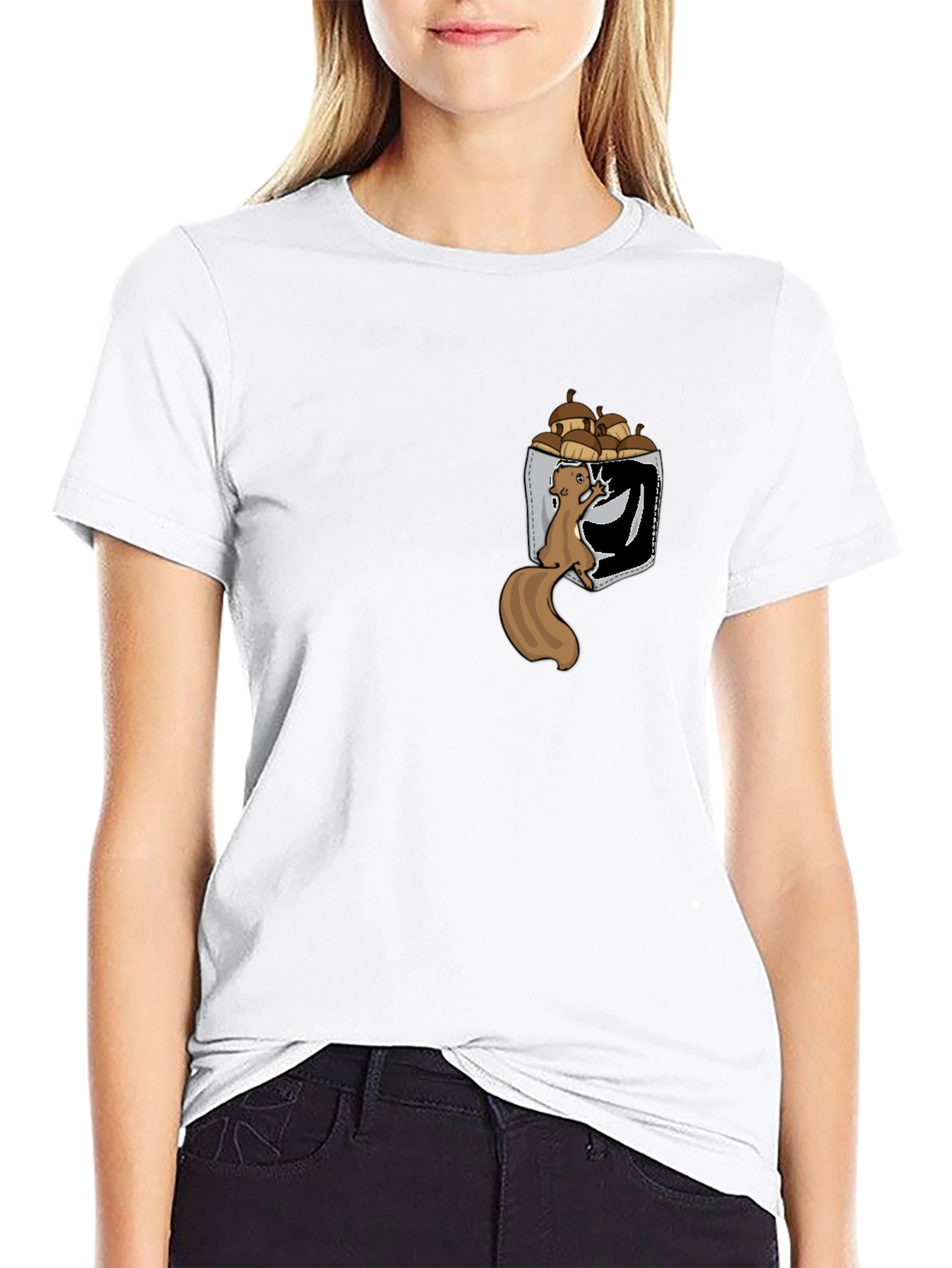 Squirrel in Pocket T-Shirt: Funny Nut Lover Tee