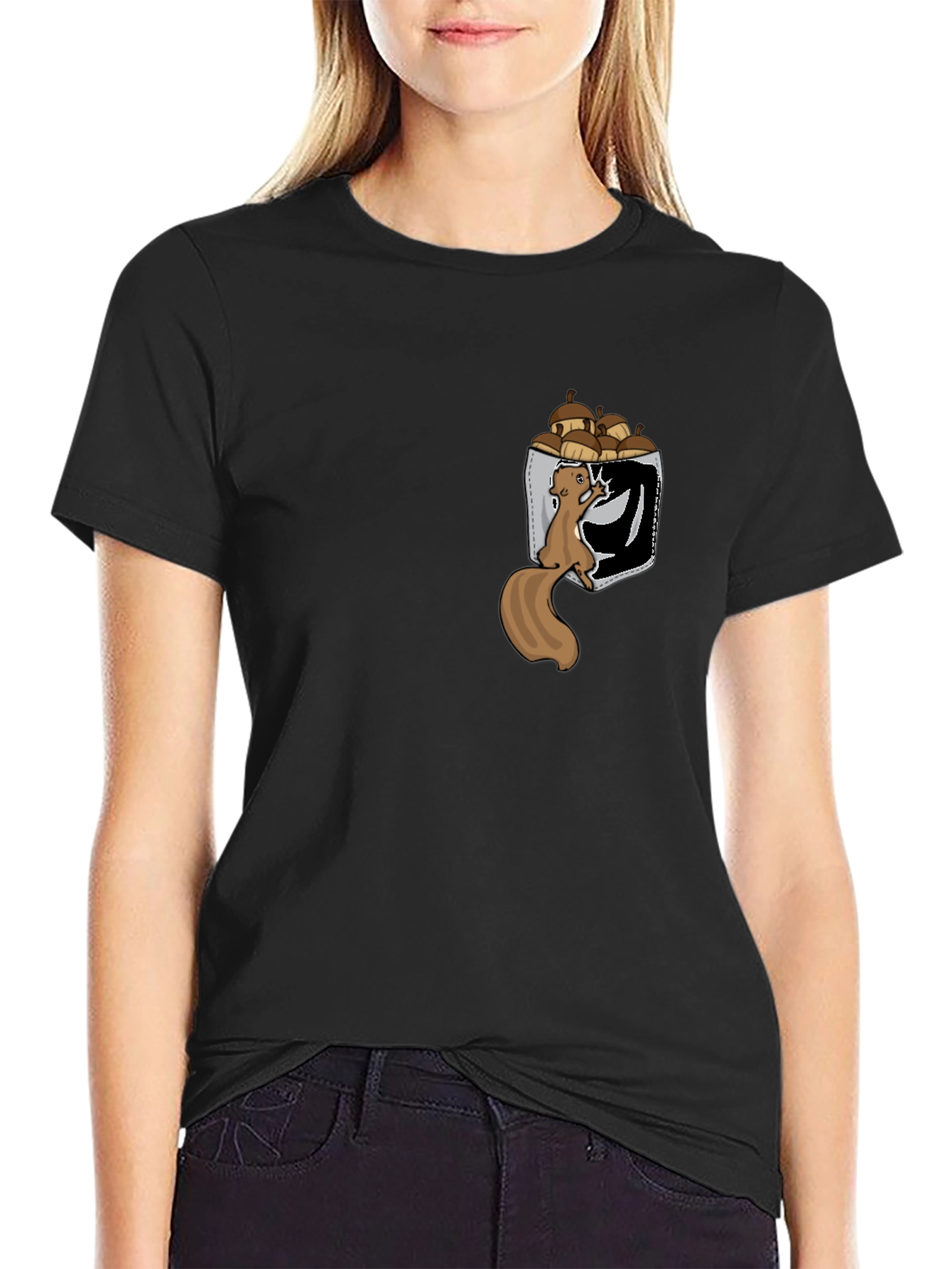 Squirrel in Pocket T-Shirt: Funny Nut Lover Tee