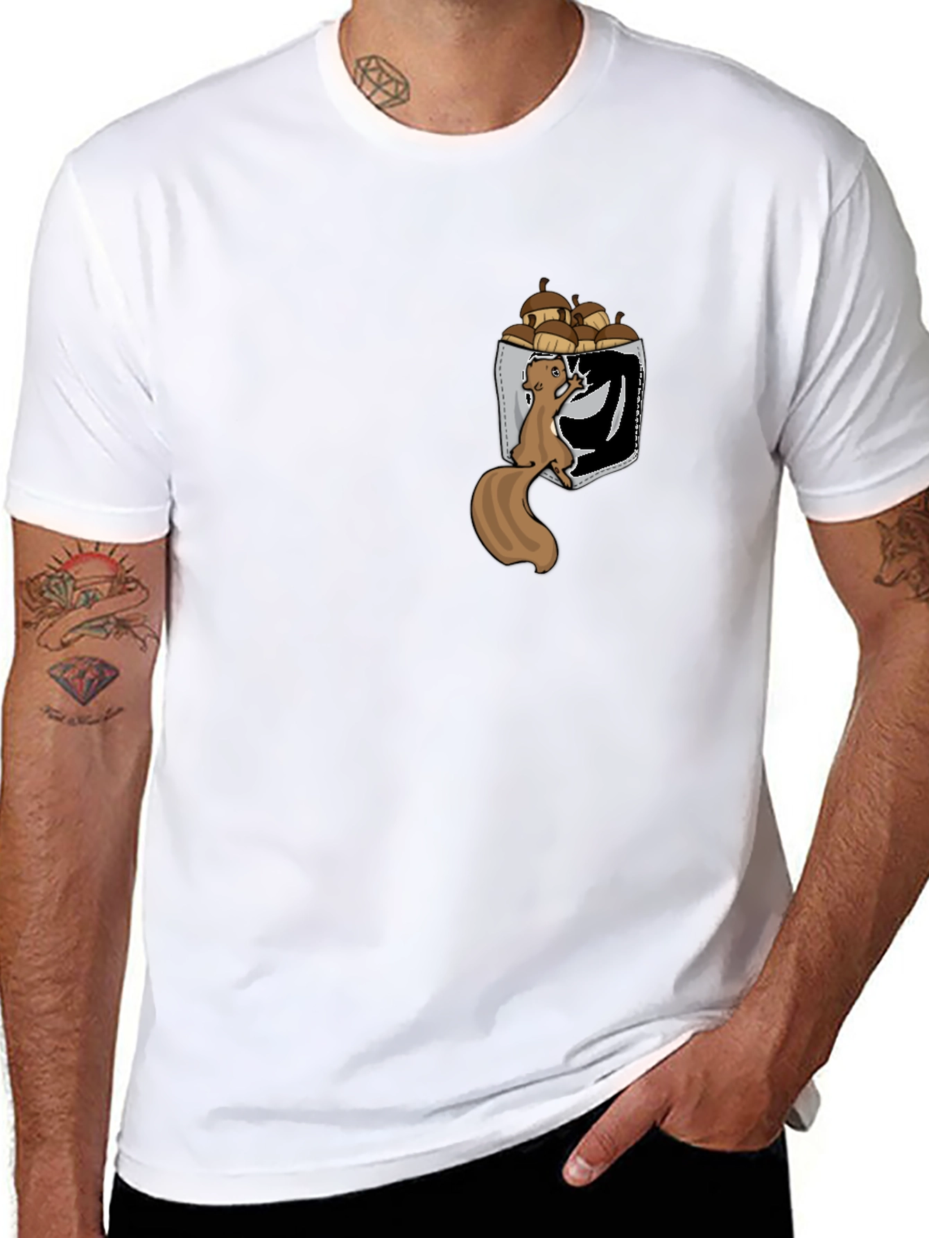 Squirrel in Pocket T-Shirt: Funny Nut Lover Tee