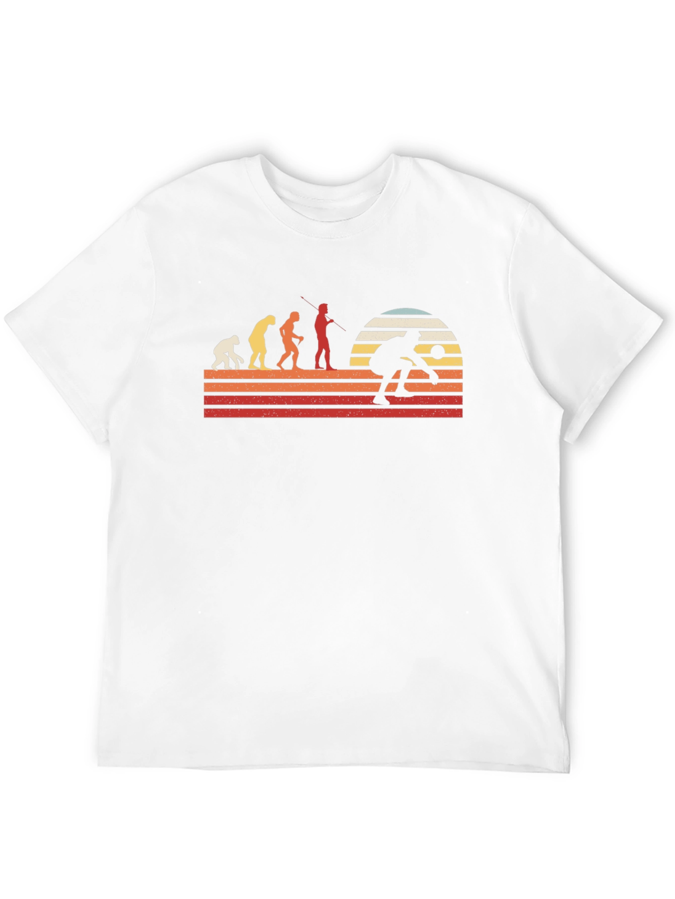 Evolution of Pickleball T-Shirt - Retro Sunset Design