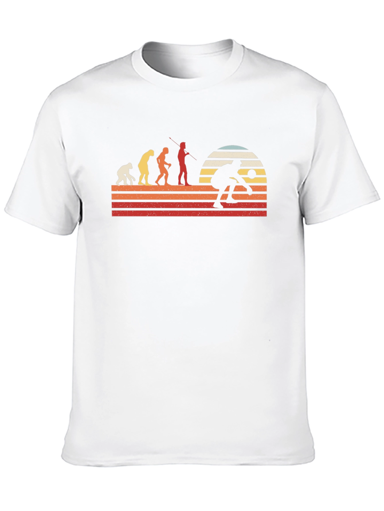 Evolution of Pickleball T-Shirt - Retro Sunset Design