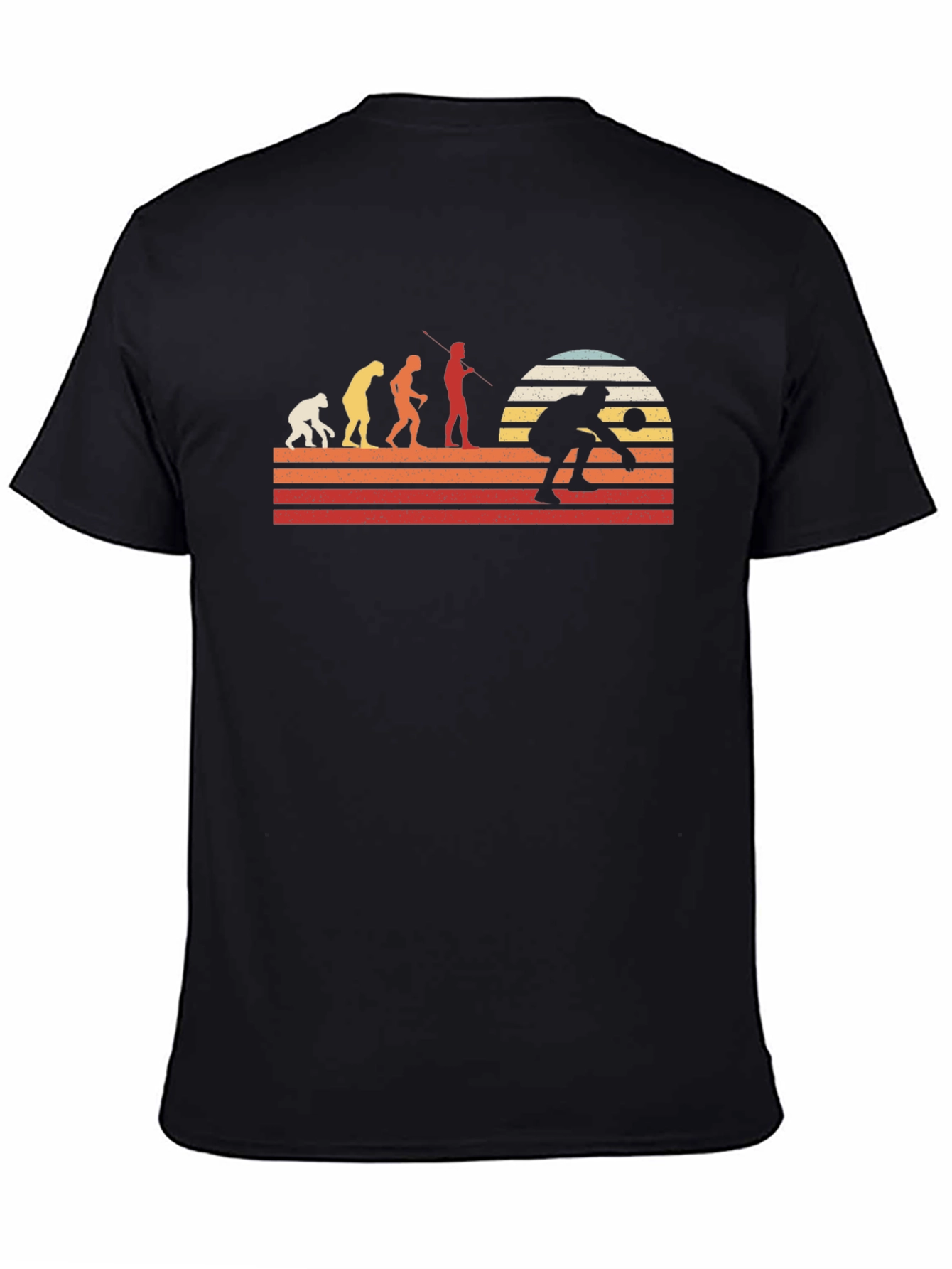 Evolution of Pickleball T-Shirt - Retro Sunset Design