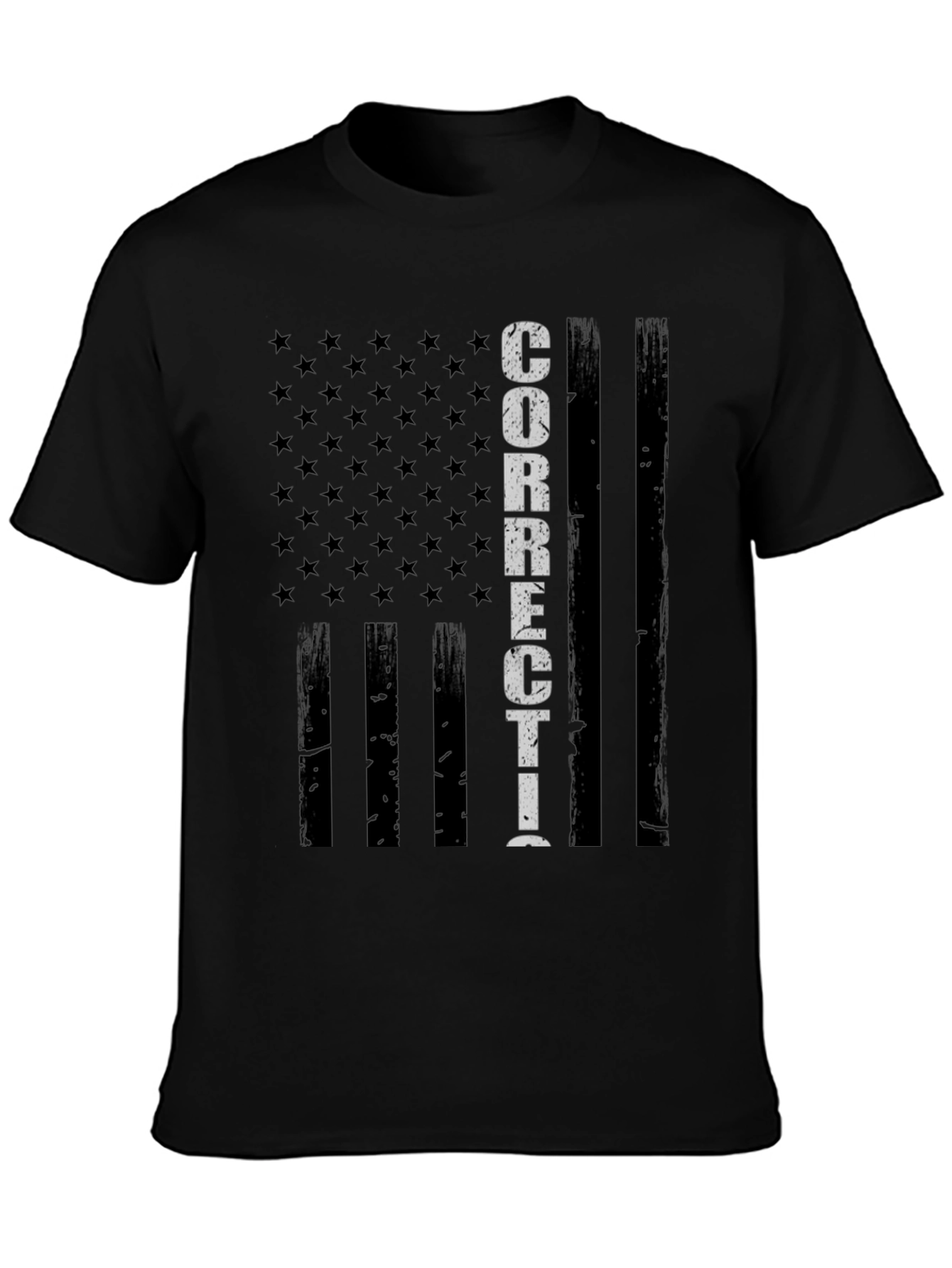 Corrections Officer American Flag T-Shirt