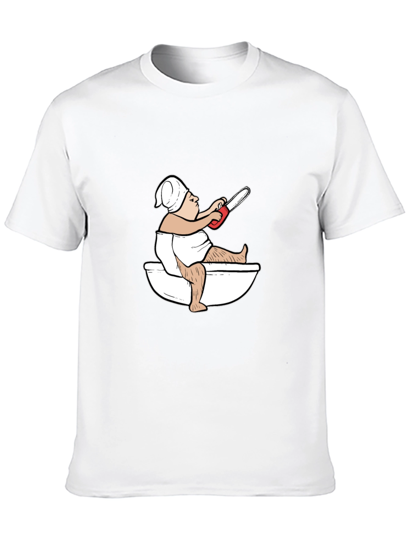 Funny Toilet Humor Chainsaw T-Shirt