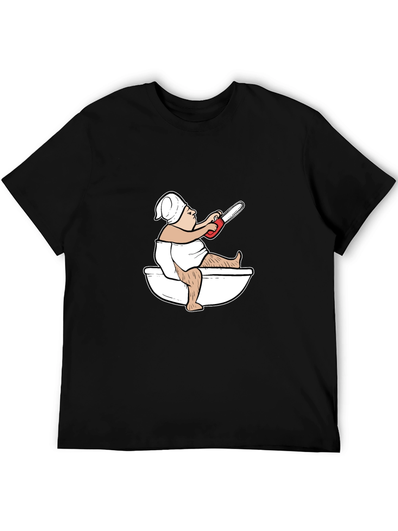 Funny Toilet Humor Chainsaw T-Shirt