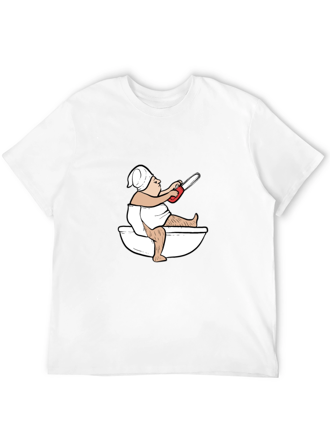 Funny Toilet Humor Chainsaw T-Shirt