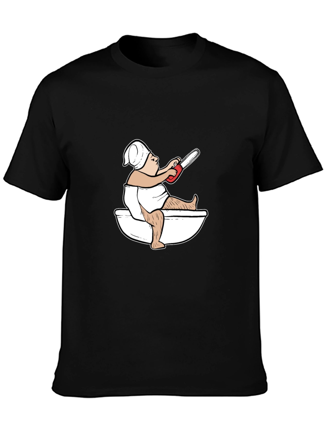 Funny Toilet Humor Chainsaw T-Shirt