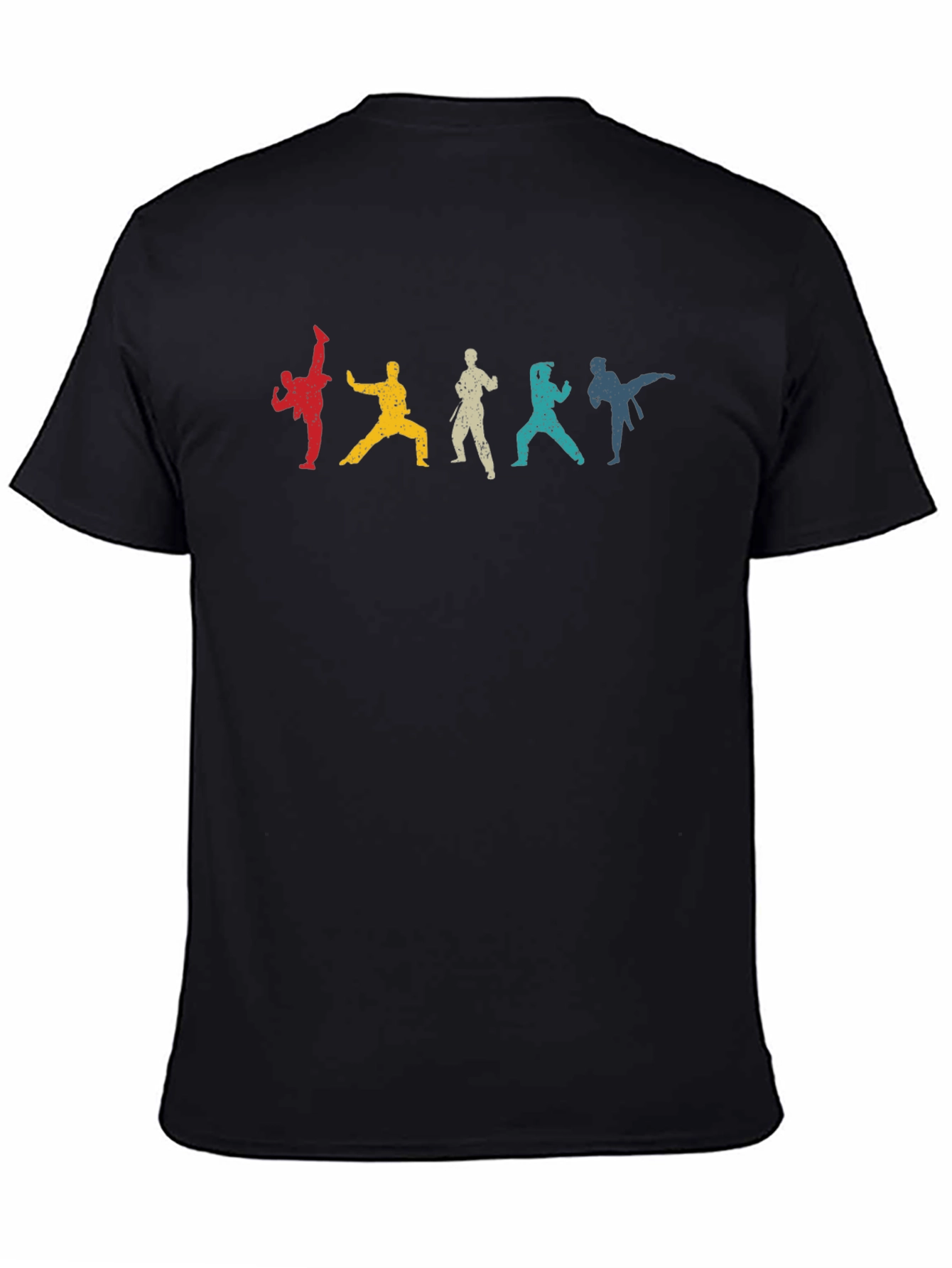 Karate Silhouettes Black T-Shirt