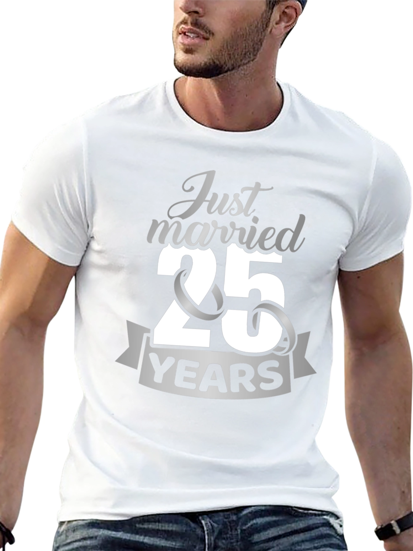 25th Anniversary T-Shirt - Just Married 25 Years
